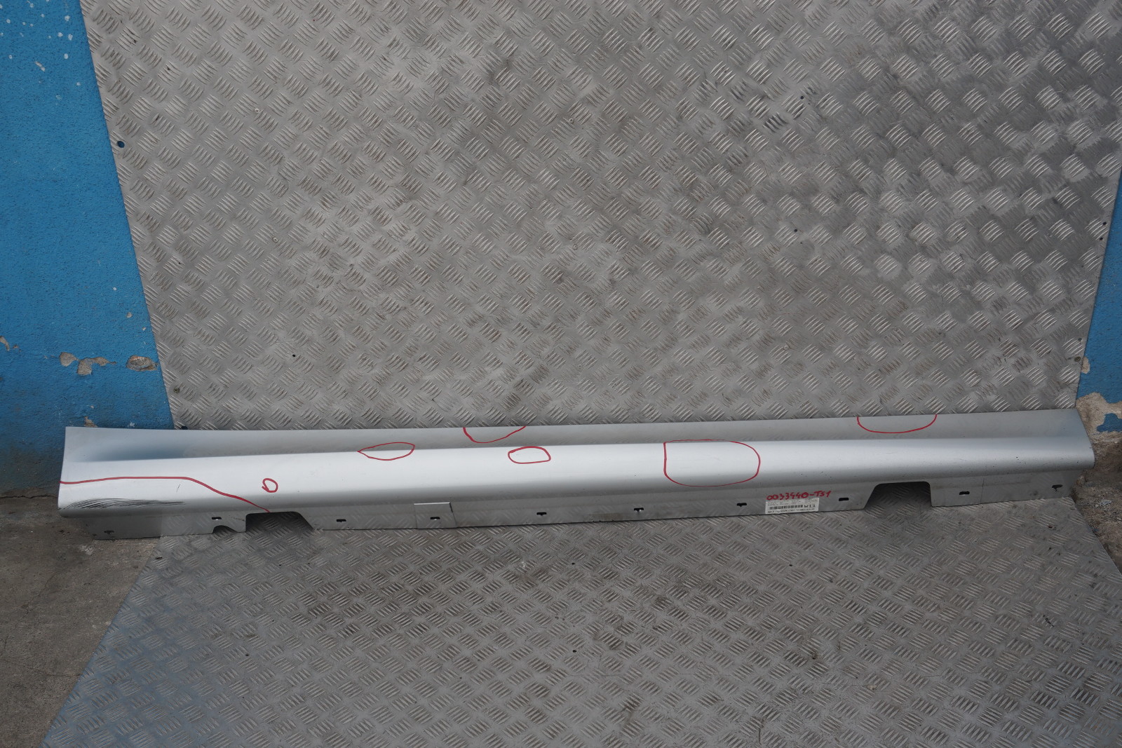 BMW E90 E91 M Sport Sill strip side skirt right O/S Titan Silver 354 0033440