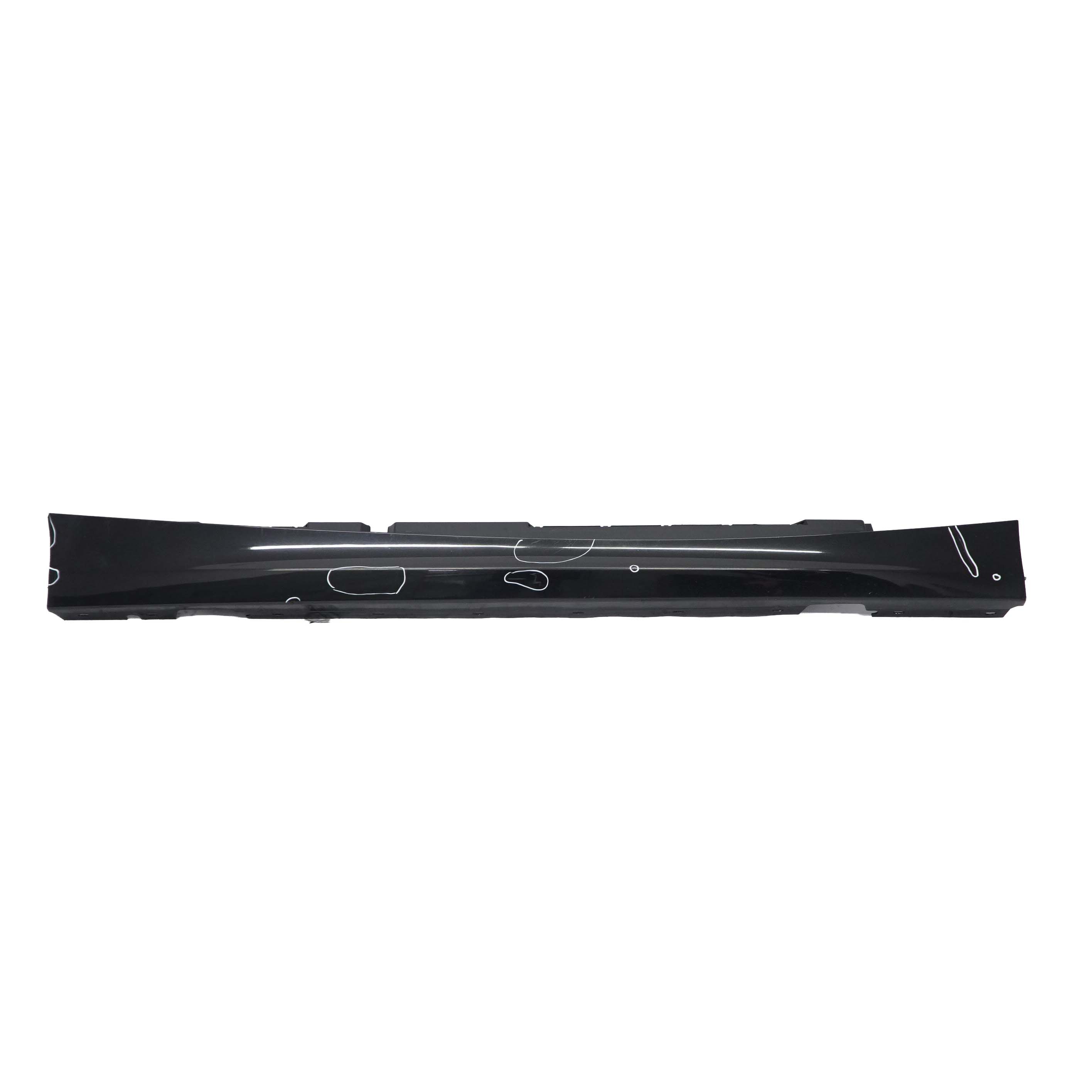 BMW 1 E87 LCI Sill Strip Side Skirt Right O/S Black Sapphire Metallic - 475