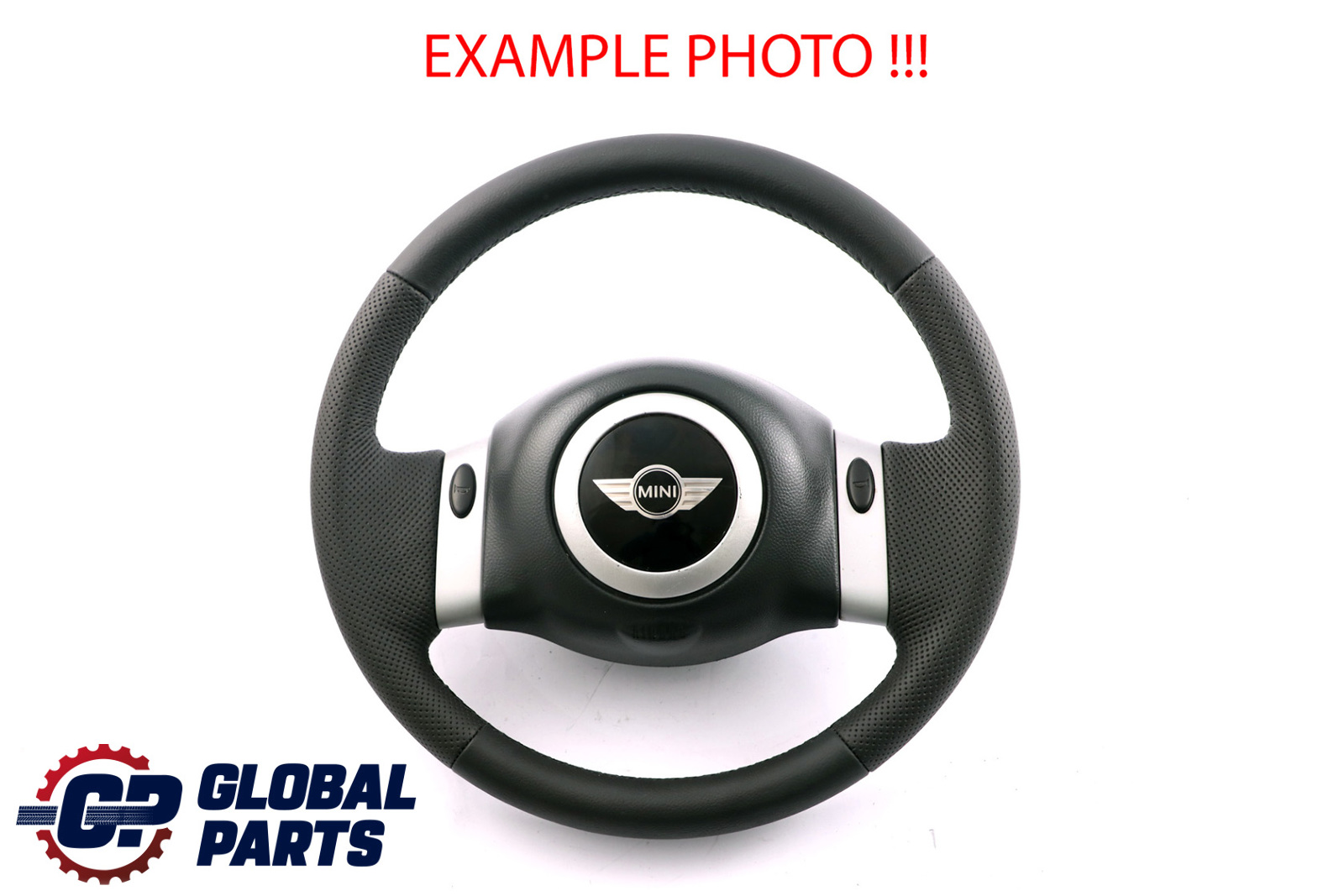 Mini Cooper One R50 R52 R53 NEW Black Leather Steering Wheel Trim 2 Spoke