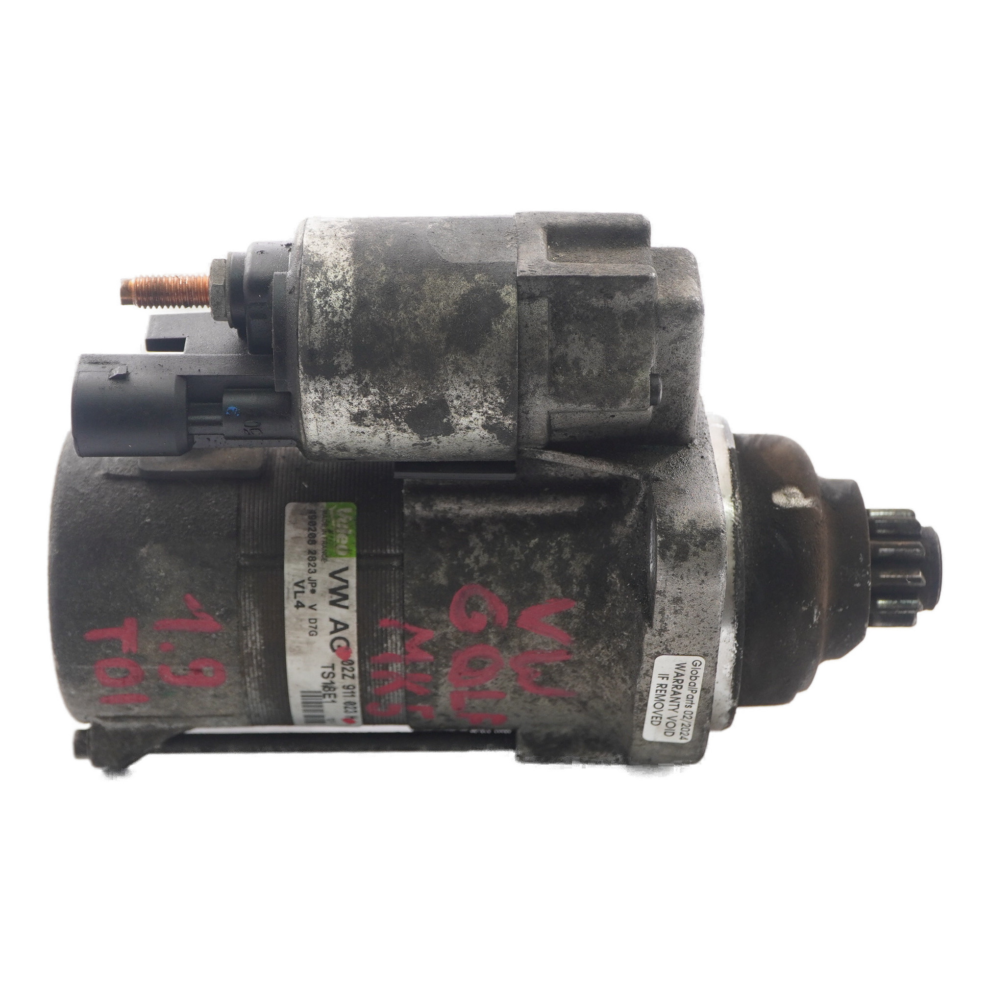 Volkswagen VW Golf V 1.9 TDI Diesel Motor Starter Motor 02Z911023H