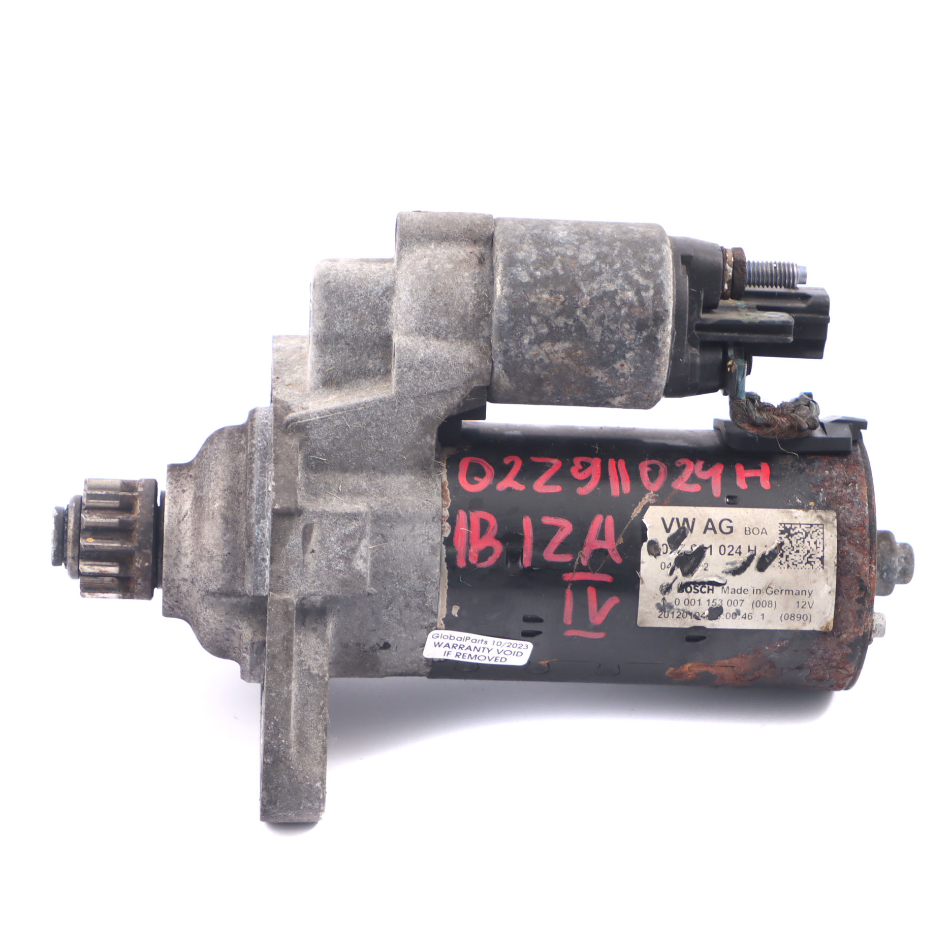 Seat Ibiza IV VW Polo 6R Fabia 5J 1.2 TDI Diesel Engine Starter Motor 02Z911024H