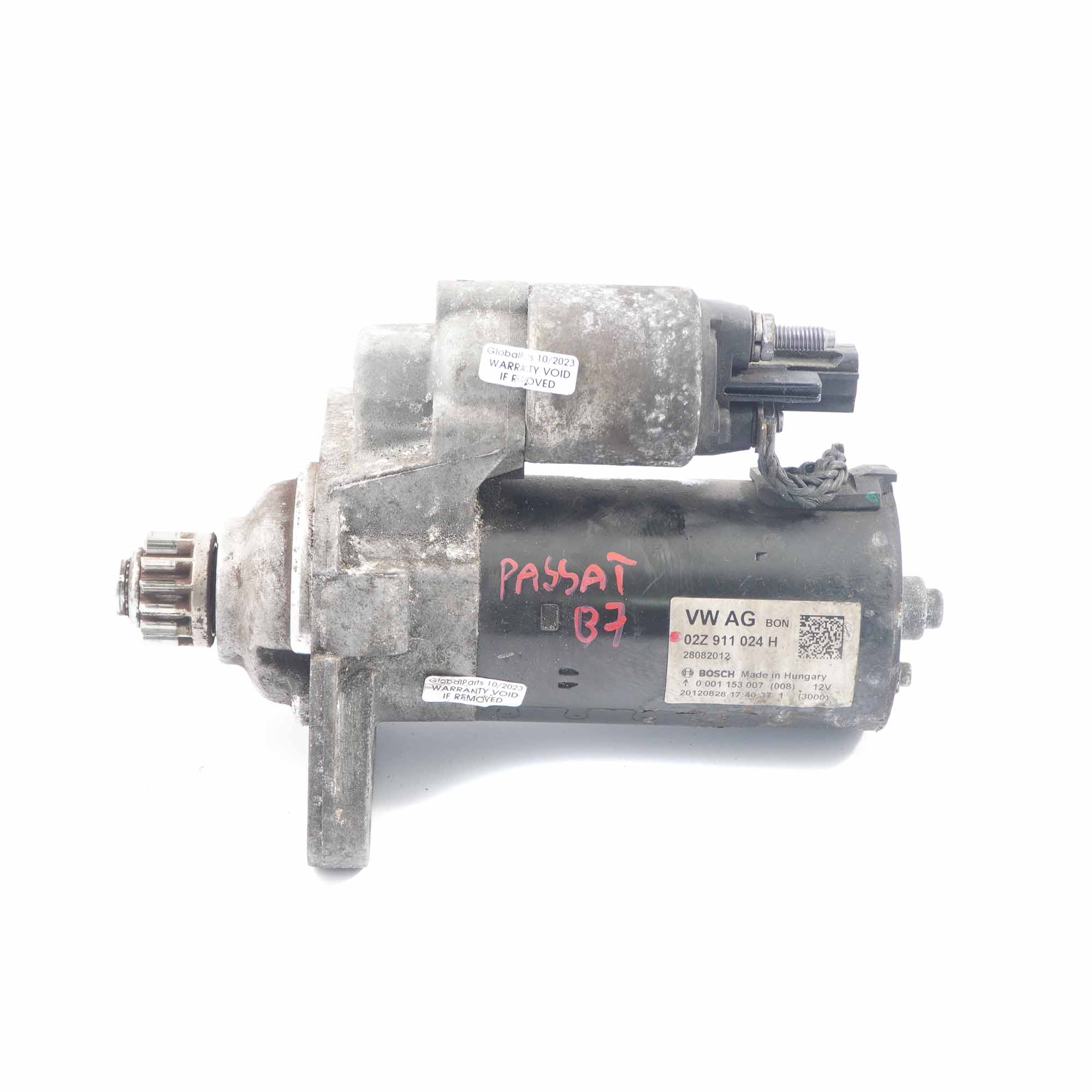 VW Volkswagen Passat B7 TDI Diesel Motor Anlasser 02Z911024H