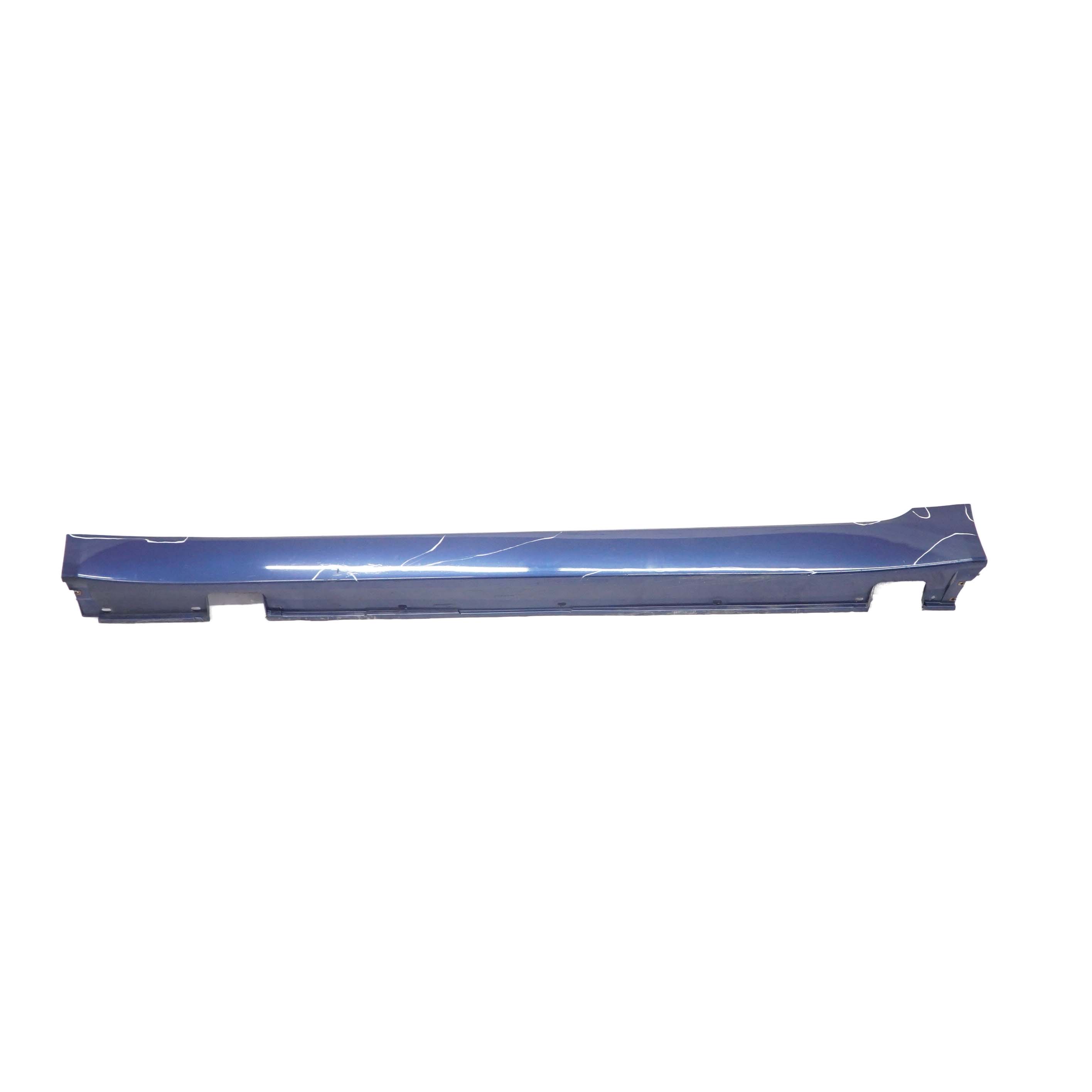 BMW 5 E60 E61 LCI Left N/S Door Sill Cover Side Skirt Tiefseeblau Blue - A76