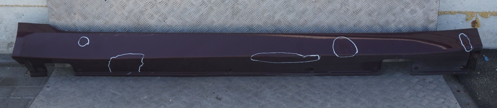 BMW 5 Series E60 E61 LCI Door Sill Cover Side Skirt Right O/S Barberarot Red A39