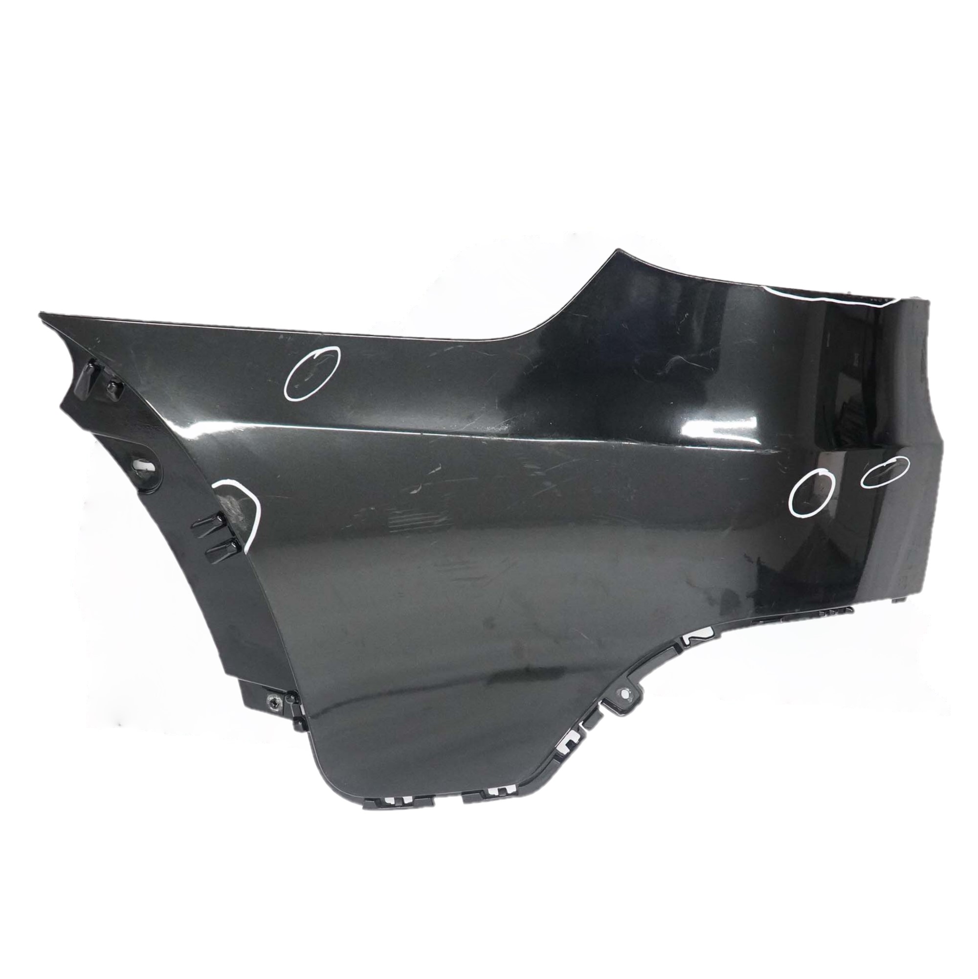 £BMW X5 E70 Bumper Corner Rear Left N/S Trim Cover Side Black Sapphire - 475