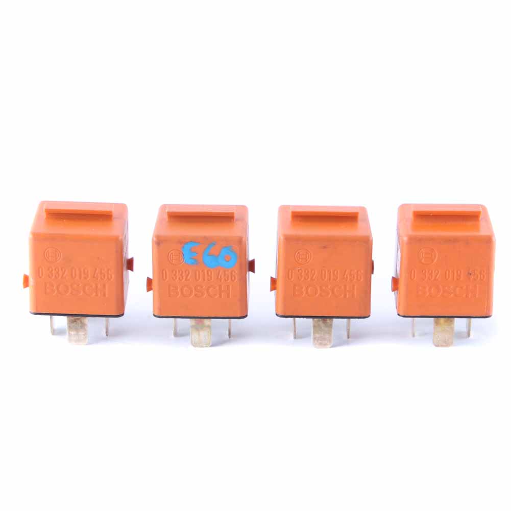 BMW E60 E63 E87 E90 E91 Relay Make Contact Orange Bosch 4 Pins Set 1378238