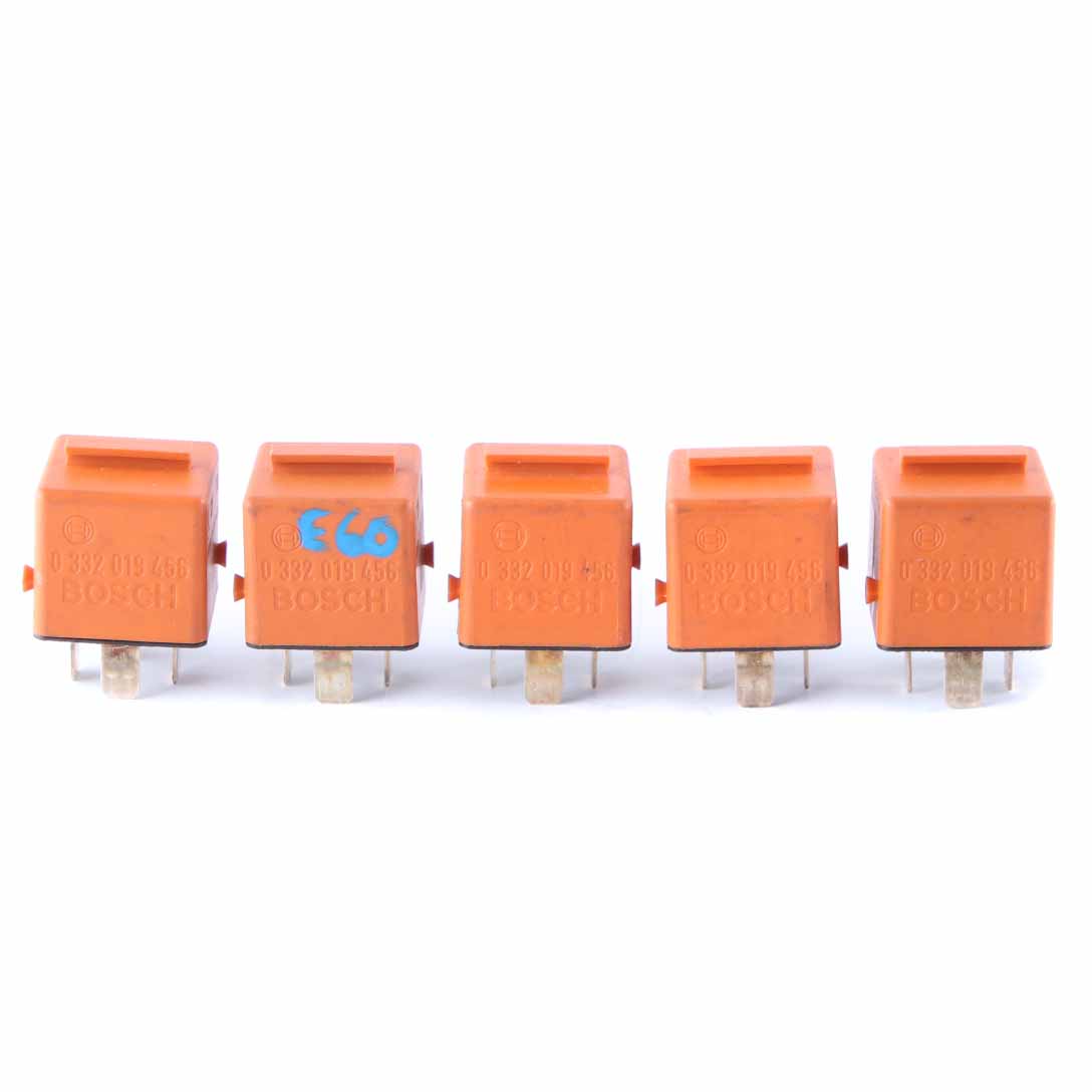 BMW E60 E63 E87 E90 E91 Relay Make Contact Orange Bosch 4 Pins Set 1378238