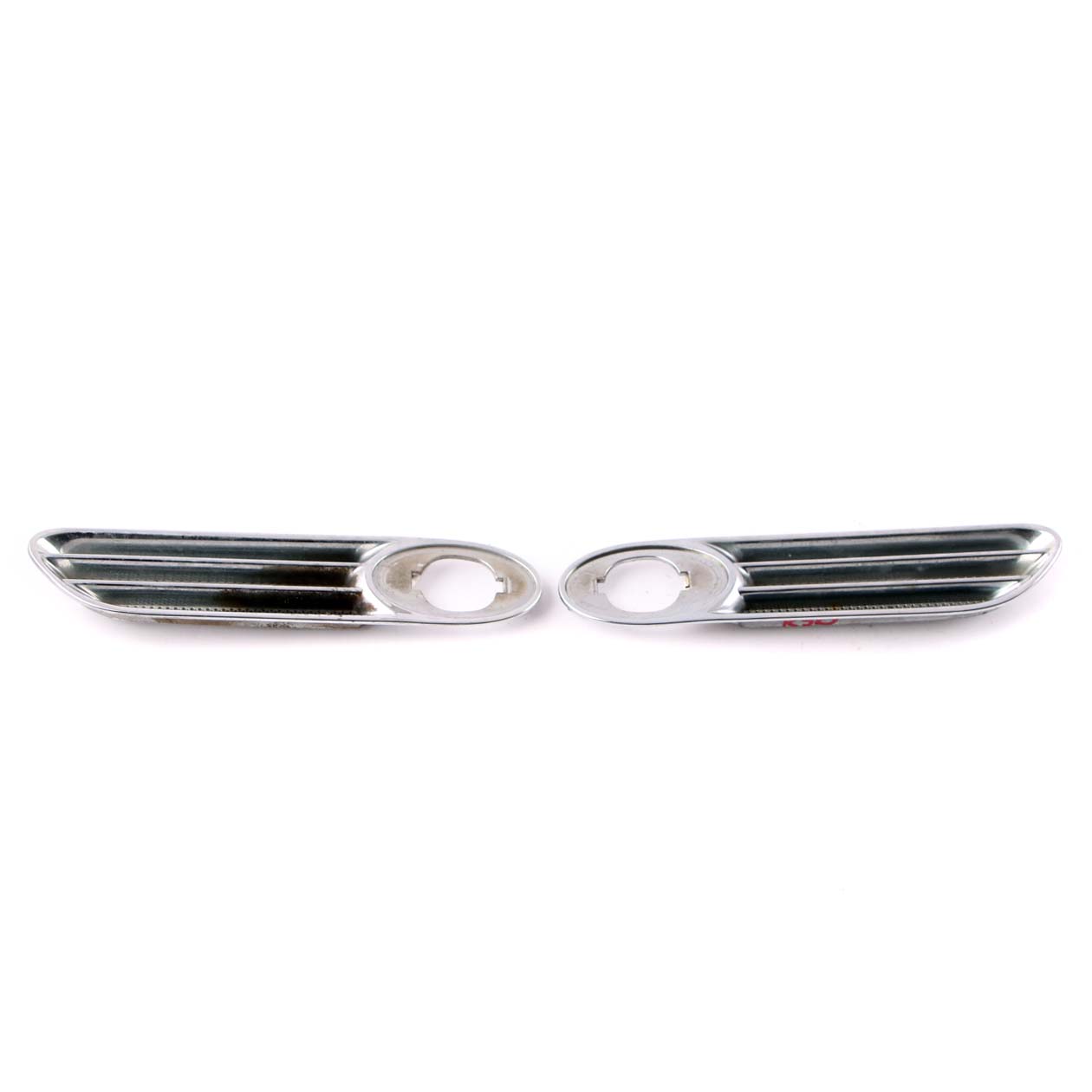 Mini R50 R52 Side Wing Turn Indicator Trim Cover Front Left Right Chrome Set