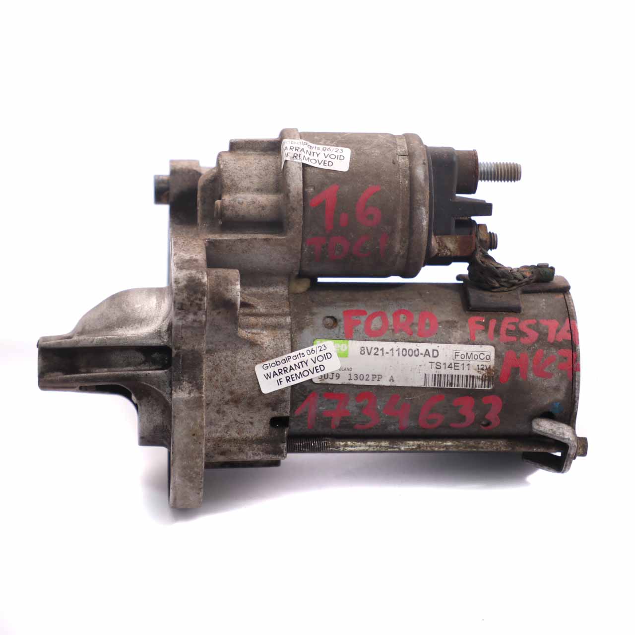 Ford Fiesta MK7 1.6 TDCI Starter Motor Engine Diesel 8V2111000AD