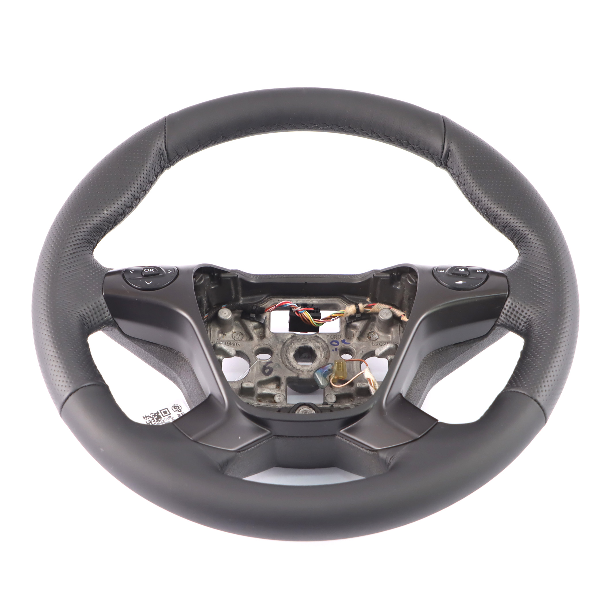 Ford Transit Mk8 NEW Black Leather Steering Wheel Multifunction BK213600CD35B8