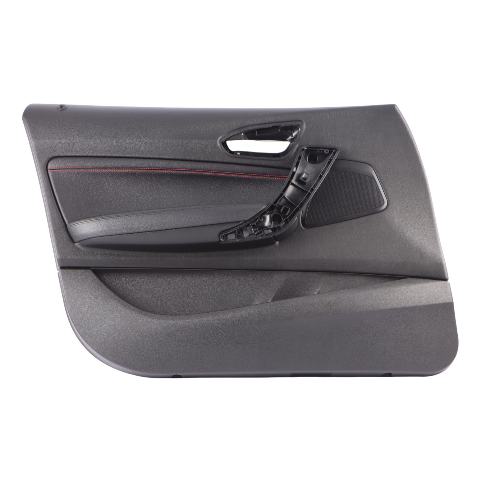 BMW F20 Front Left N/S Door Lining Card Leather Dakota Black Red Accent