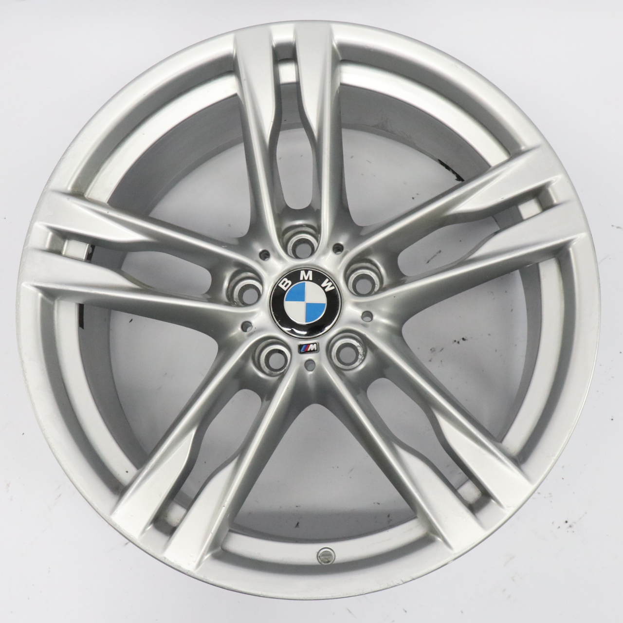 BMW F06 F12 Silber Hinter rad Felge 20" ET:44 9J M Doppel speiche 373 7843716