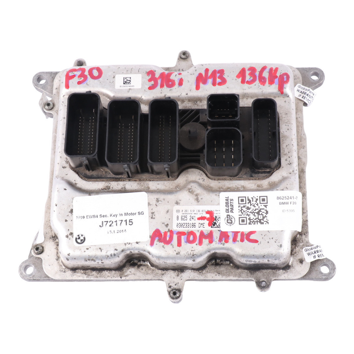 BMW F20 F30 116i 316i N13 Engine Control Unit Module ECU DME 8625241 Automatic