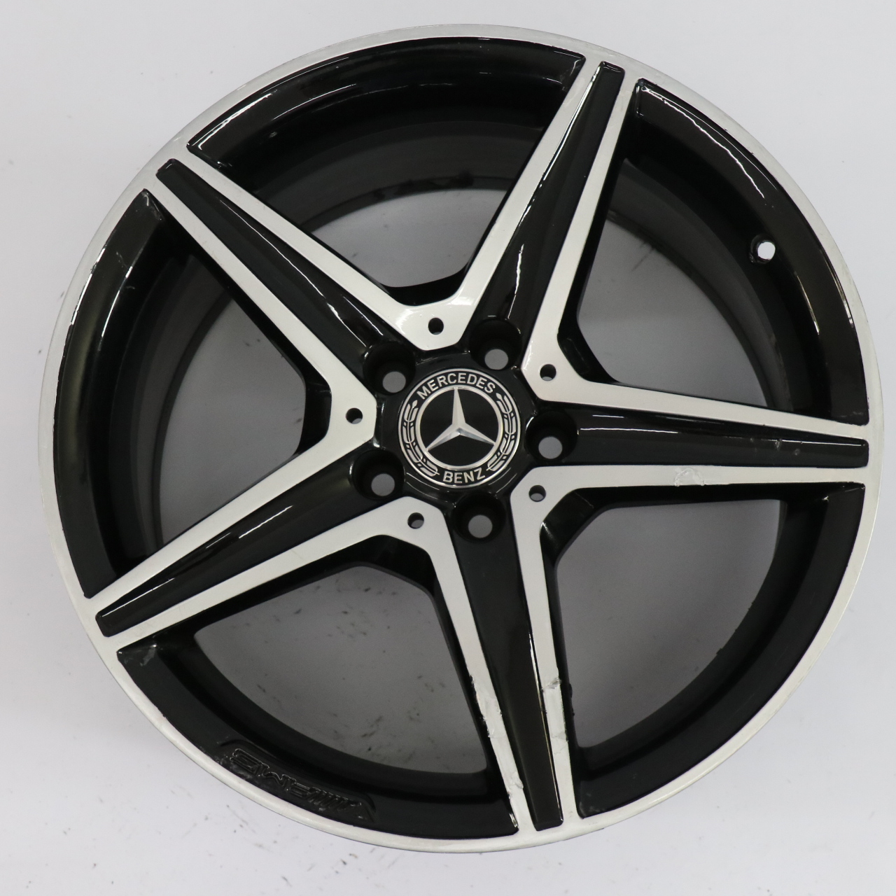 Mercedes W205 Schwarz AMG Leicht metall rad Felge 18" 8,5J ET:49 A2054011200