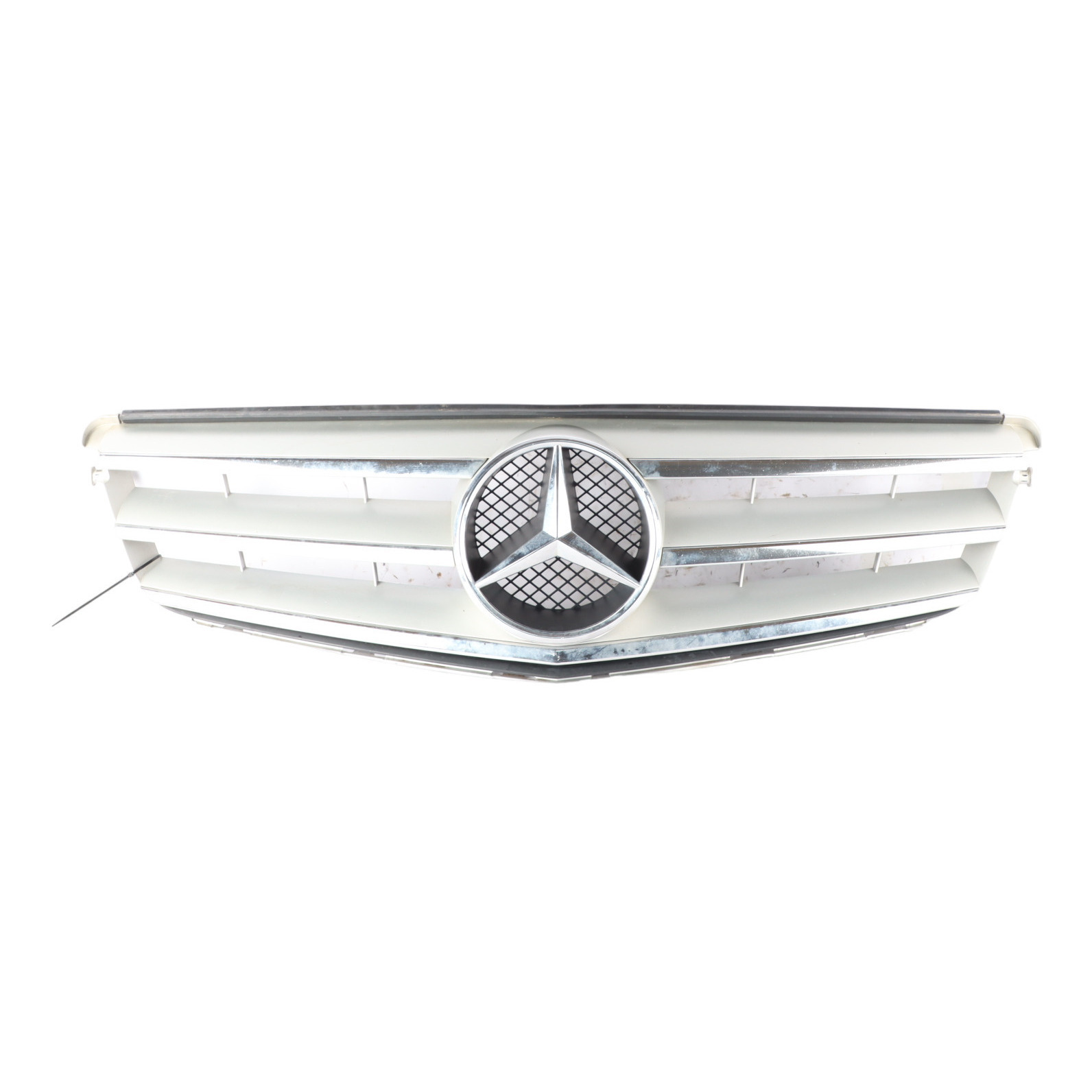 Mercedes C204 Hood Bonnet Grille Front Radiator Beam Trim Panel White Chrome