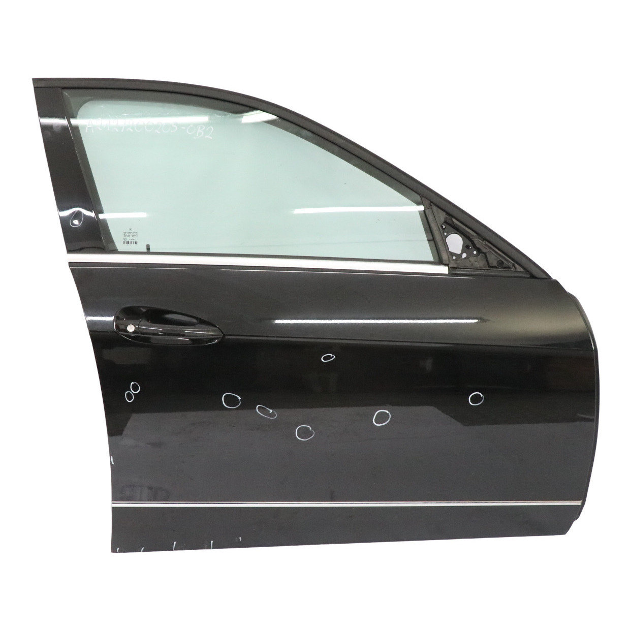 Mercedes W212 Door Front Right O/S Cover Panel Obsidian Black - 197