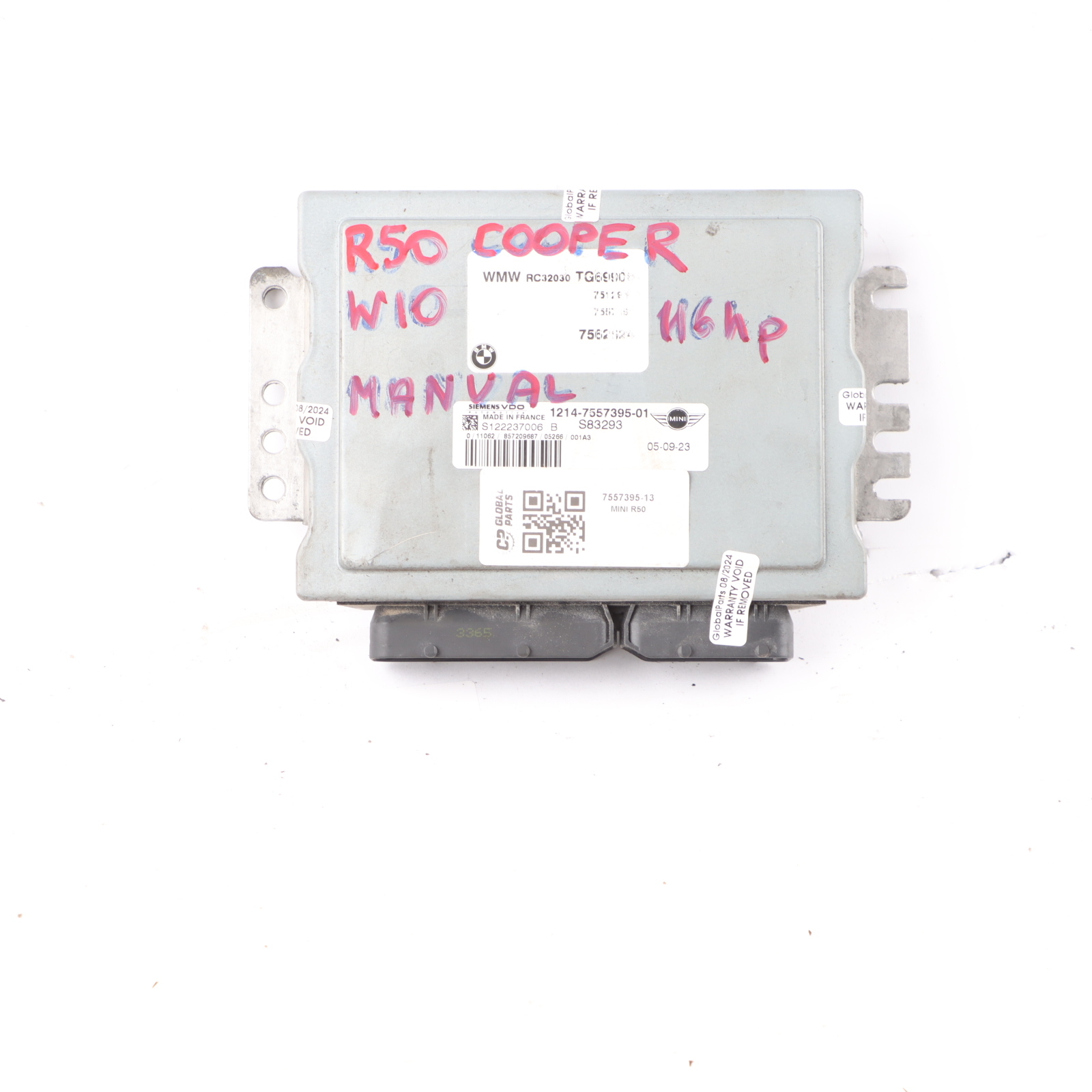 Mini Cooper R50 R52 W10 1.6 116PS Benzinmotor Steuergerät ECU 7557395 Handbuch