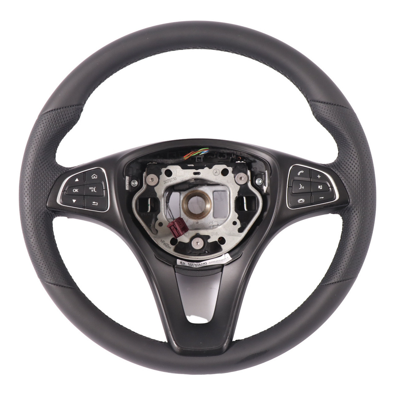 Mercedes W205 Steering Wheel NEW Black Leather Multifunction A0004604903