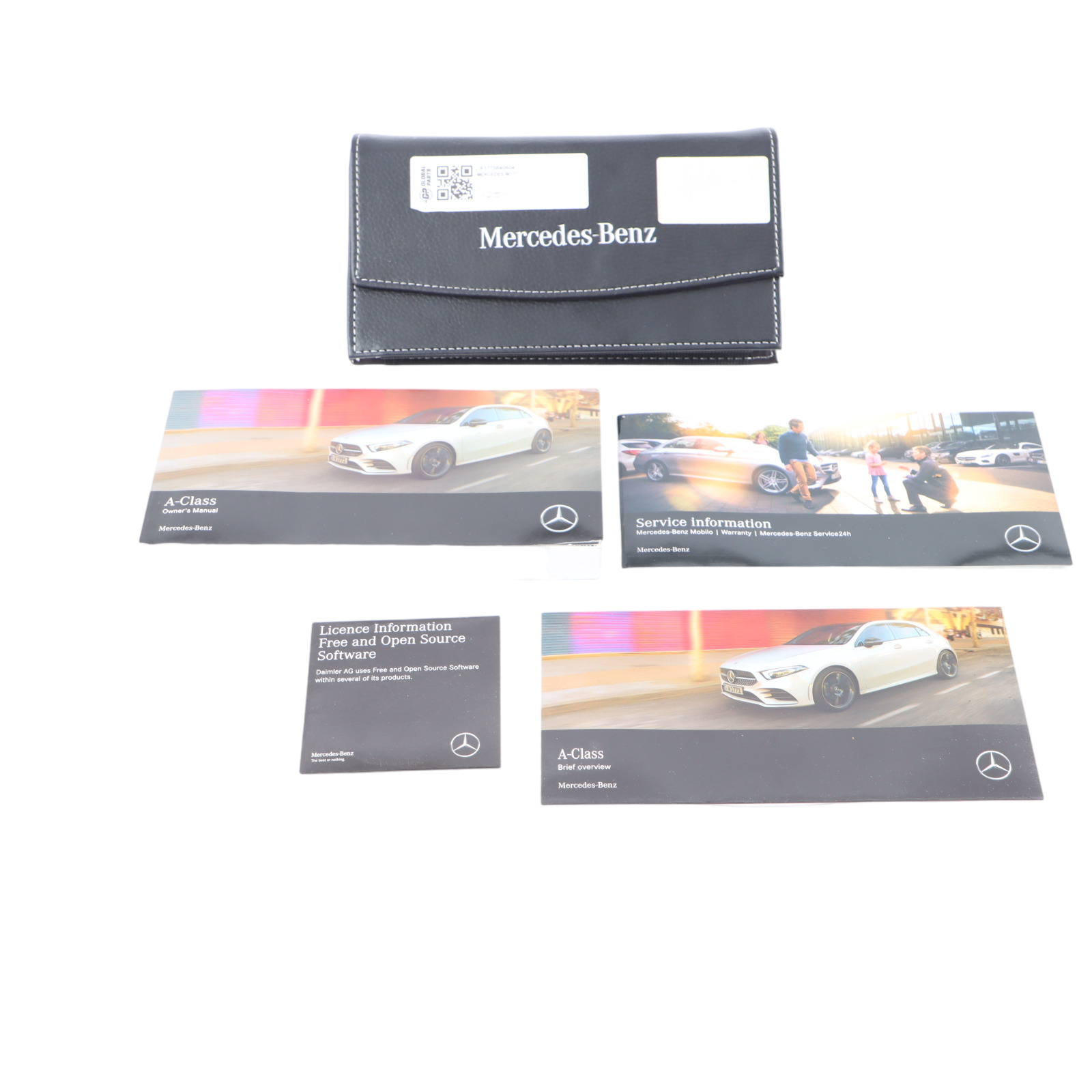 Mercedes W177 Owner's Handbook Booklet Licence Information CD Wallet Case Set