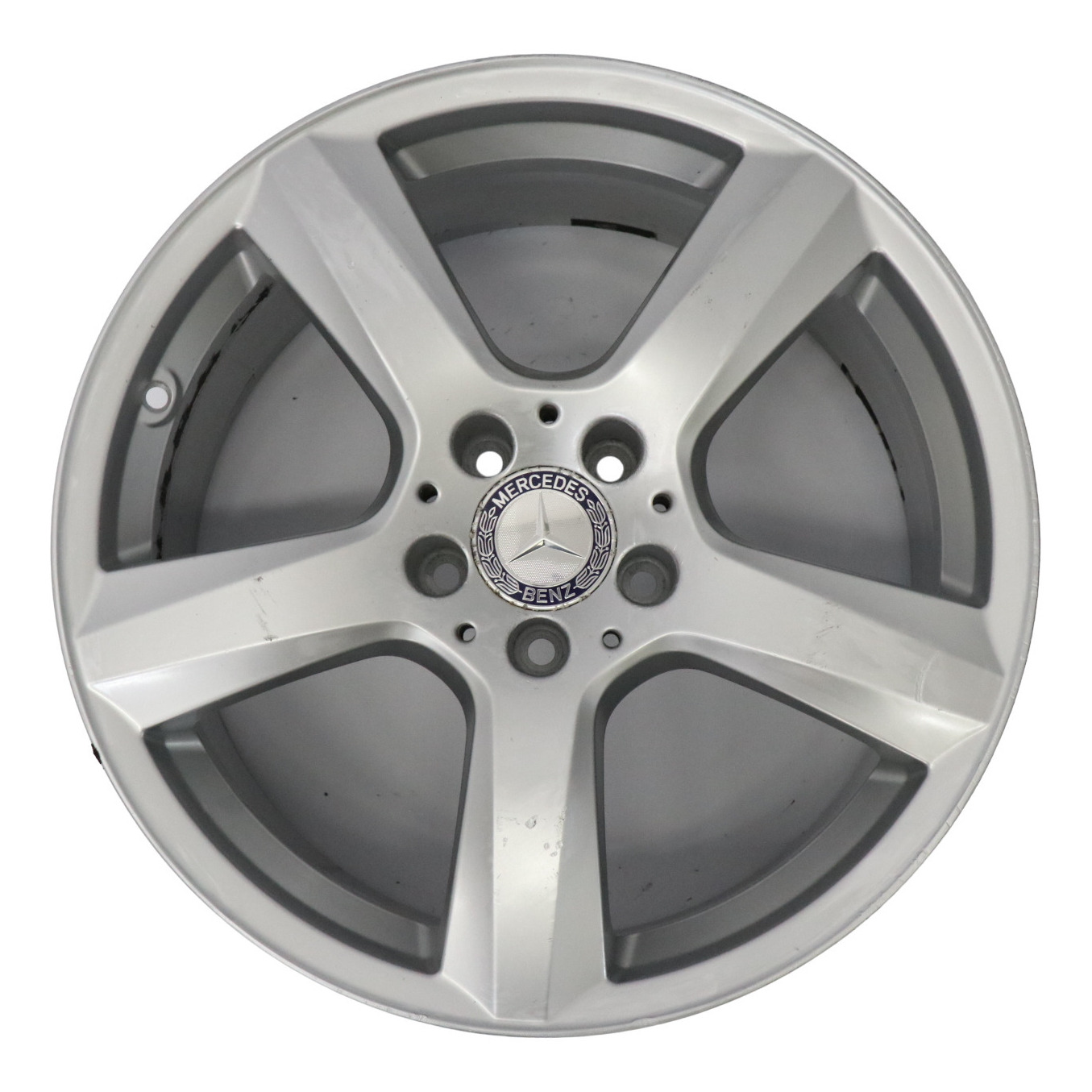 Mercedes W218 Silberne Leichtmetallfelge 18" 8,5J ET:34 5-Speichen A2184010102