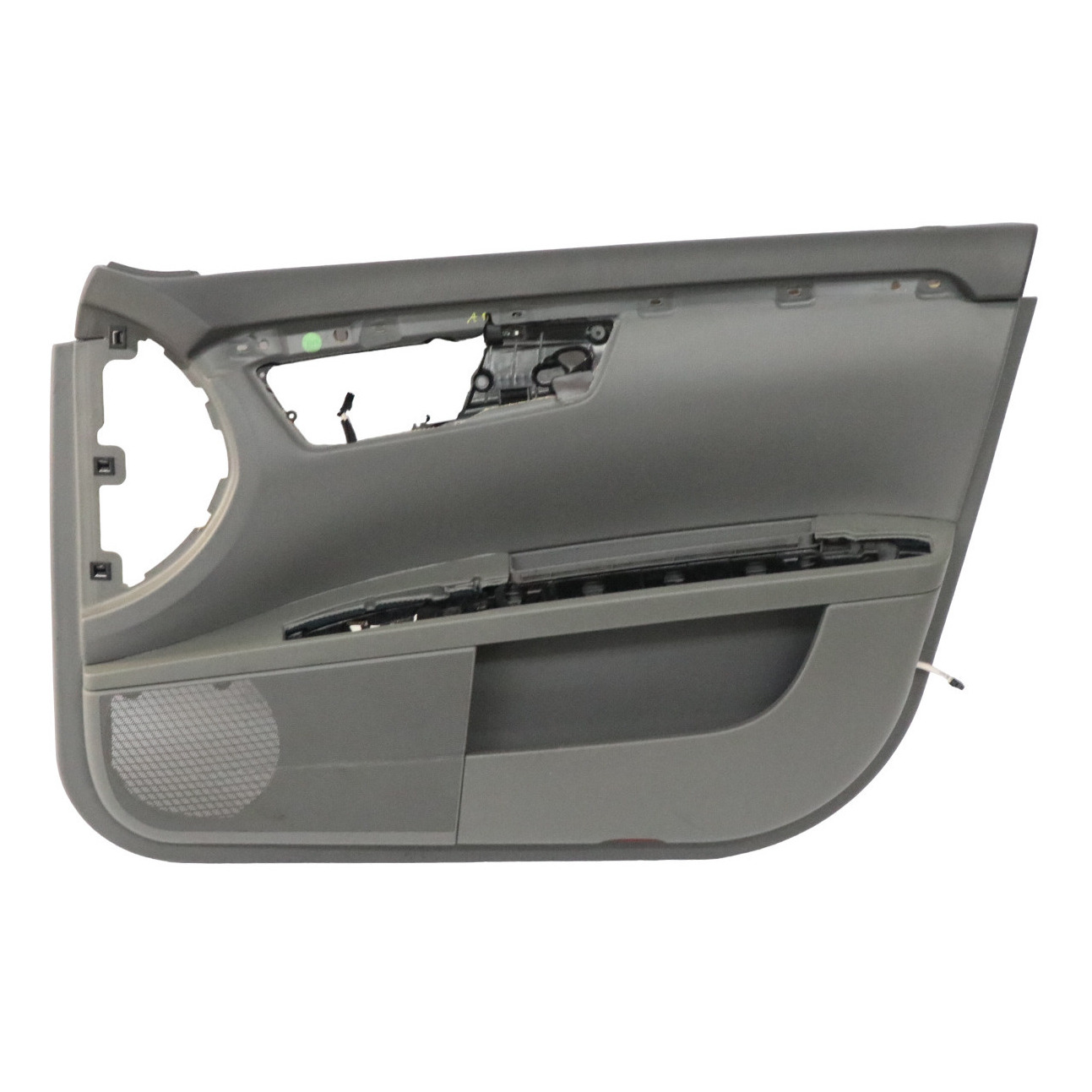 Mercedes W221 Türkarte Abdeckung Vorne Rechts Trim Panel Basalt Grau Leder