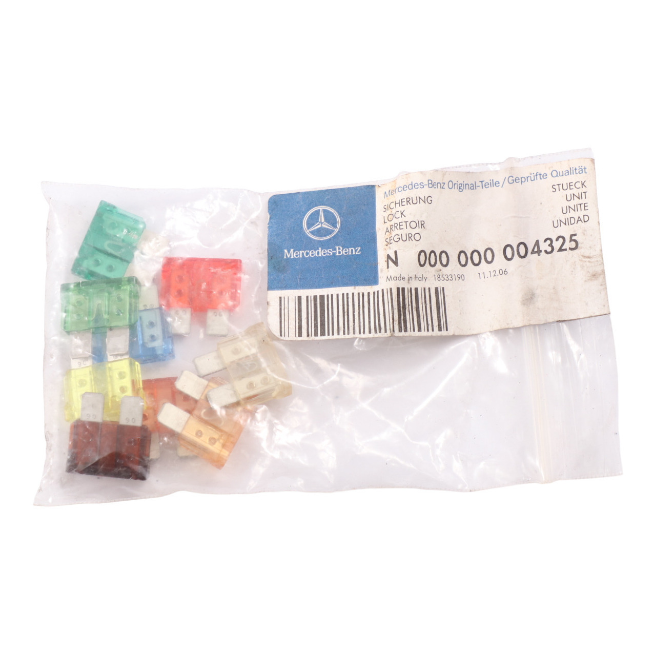 Mercedes W169 W204 W211 C219 Replacement Fuse Kit Set N000000004325