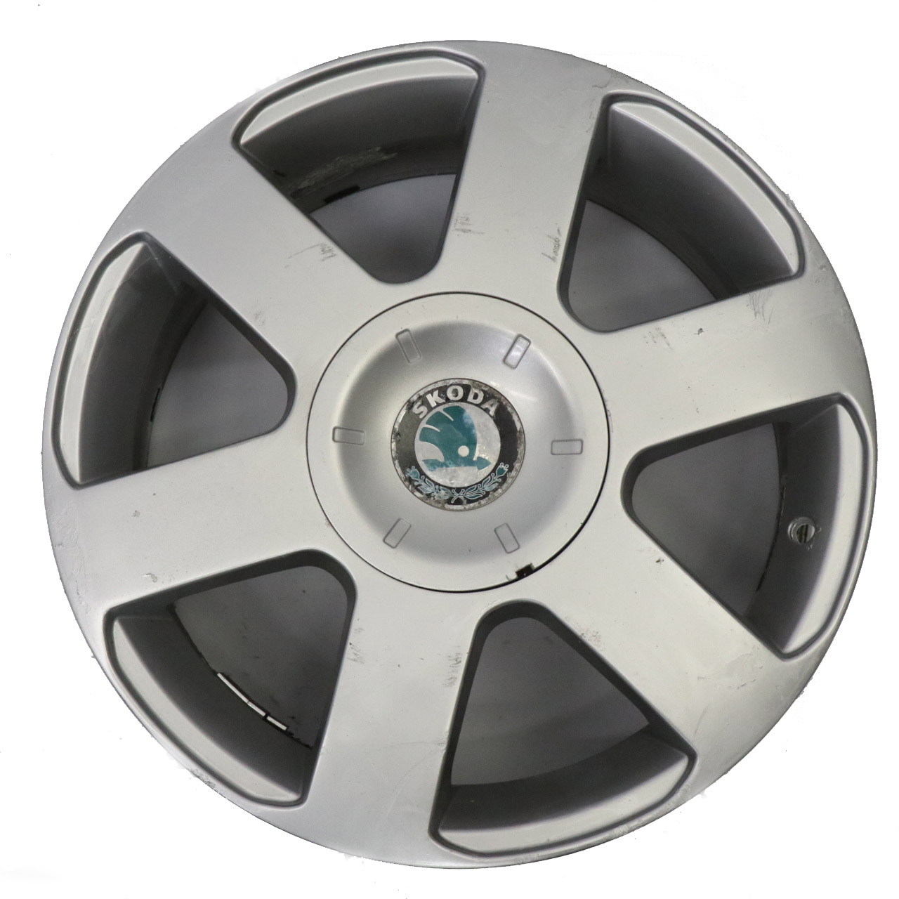 Skoda Octavia II Silver Alloy Wheel Rim 6,5J 16" ET:50 1Z0601025B