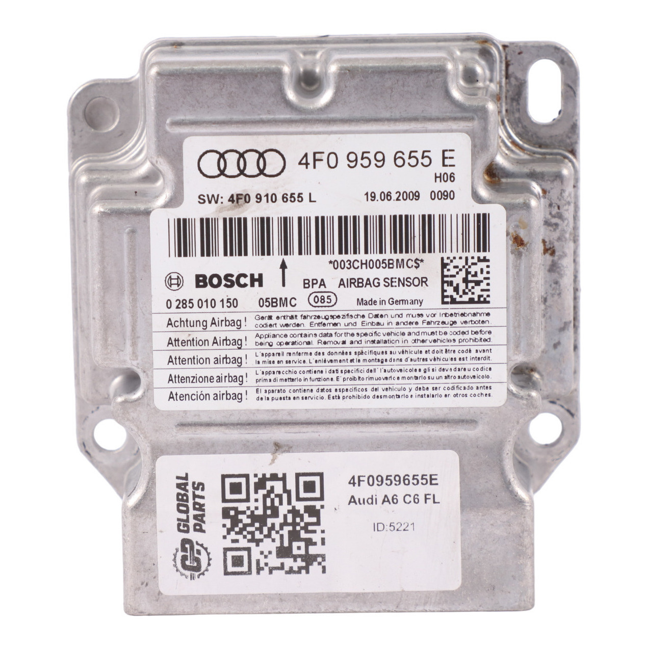 Audi A6 C6 SRS Crash Air Module Safety ECU Unit Control 4F0959655E