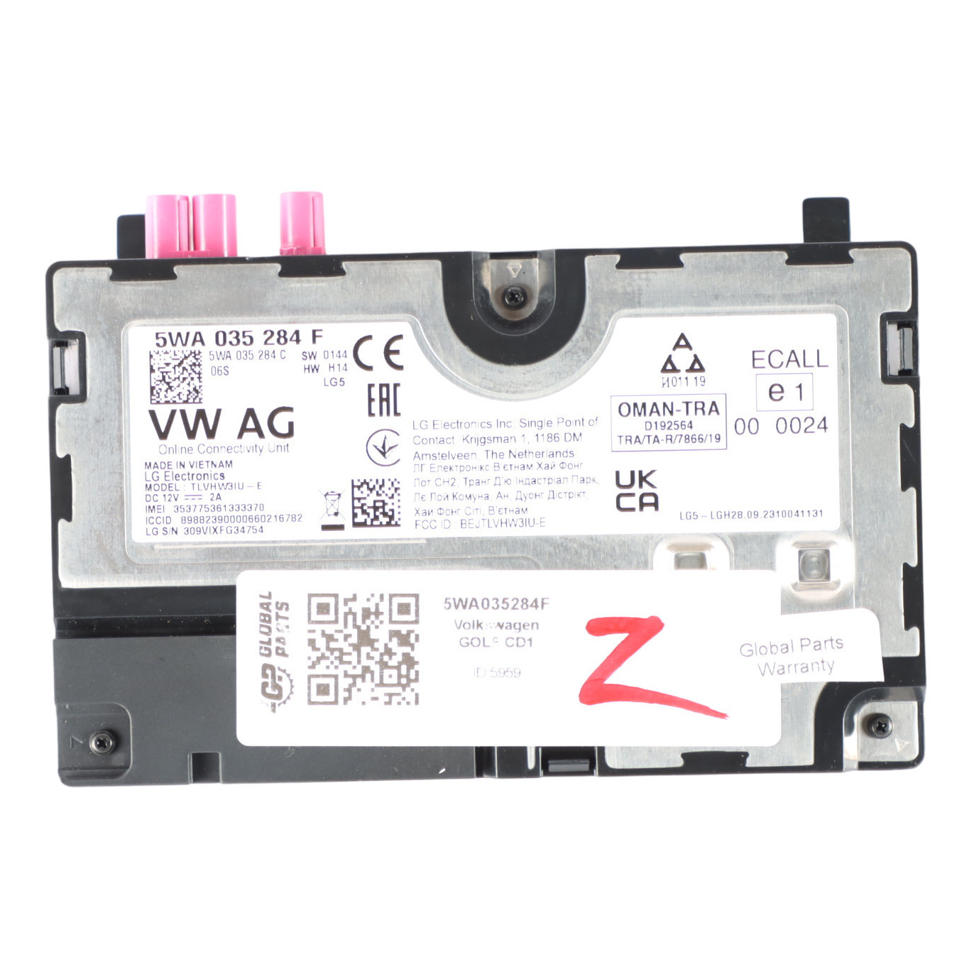 VW Volkswagen Golf Mk8 Online Services Modul Steuergerät ECU 5WA035284F