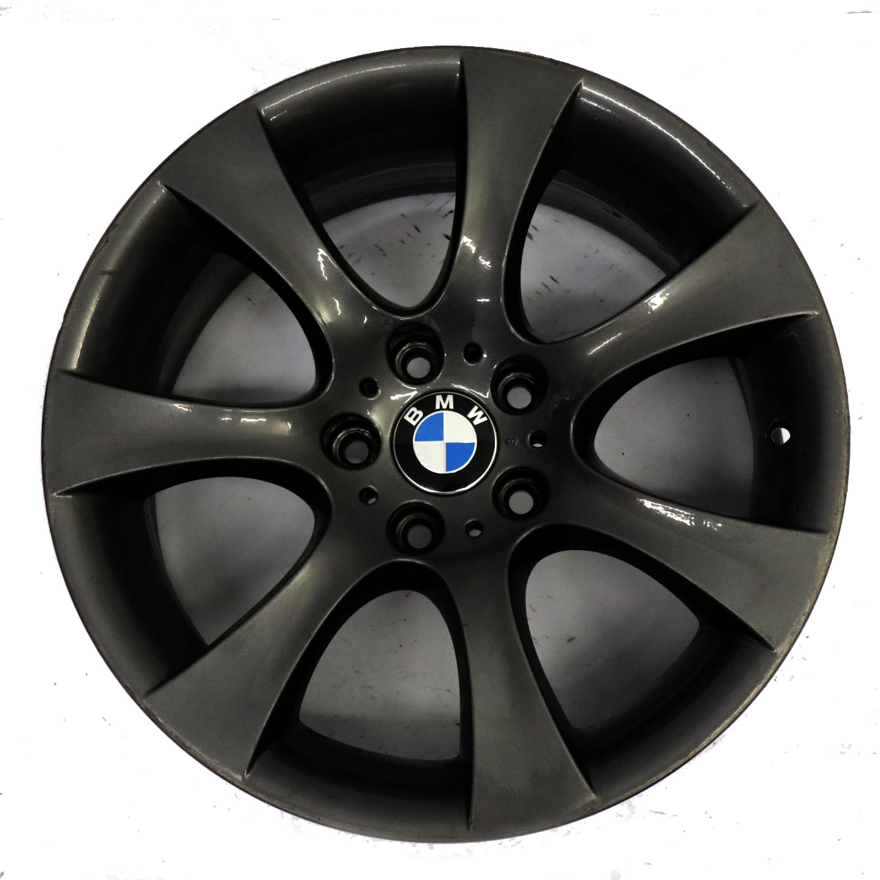 BMW E60 E61 Schwarz Leichtmetallfelge 18" 8J ET:20 Sternspeiche 124 6760617