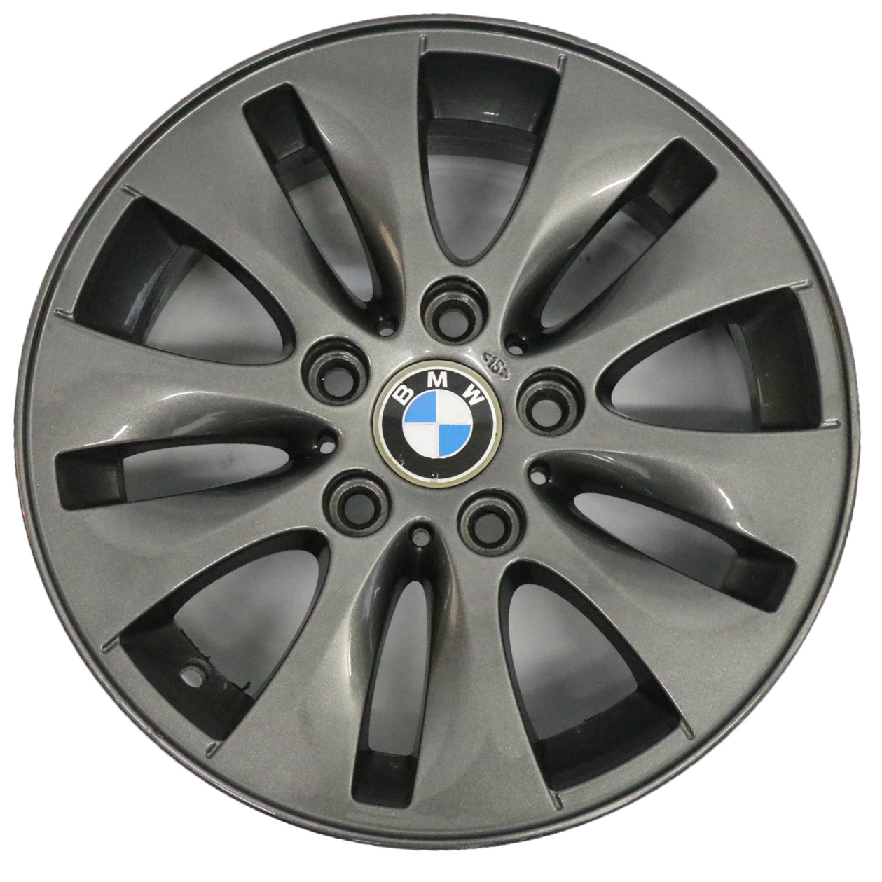 BMW E81 E82 E87 Graue Leichtmetallfelge 16" V-Speiche 229 ET:42 6,5J 6779786