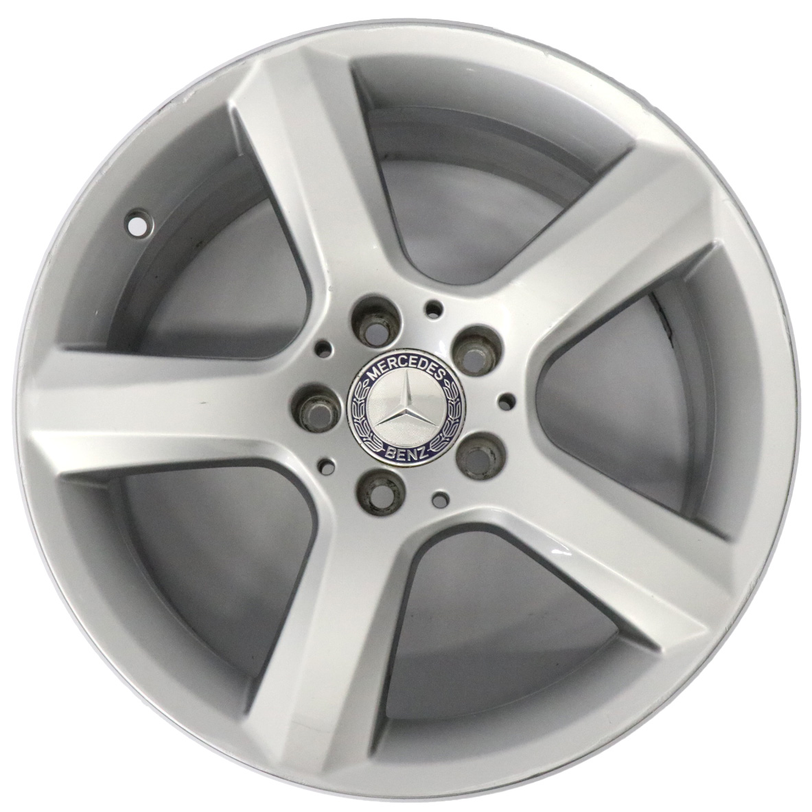 Mercedes R172 Silberne Leichtmetallfelge 17" 8,5J ET:36 5 Speichen A1724013702