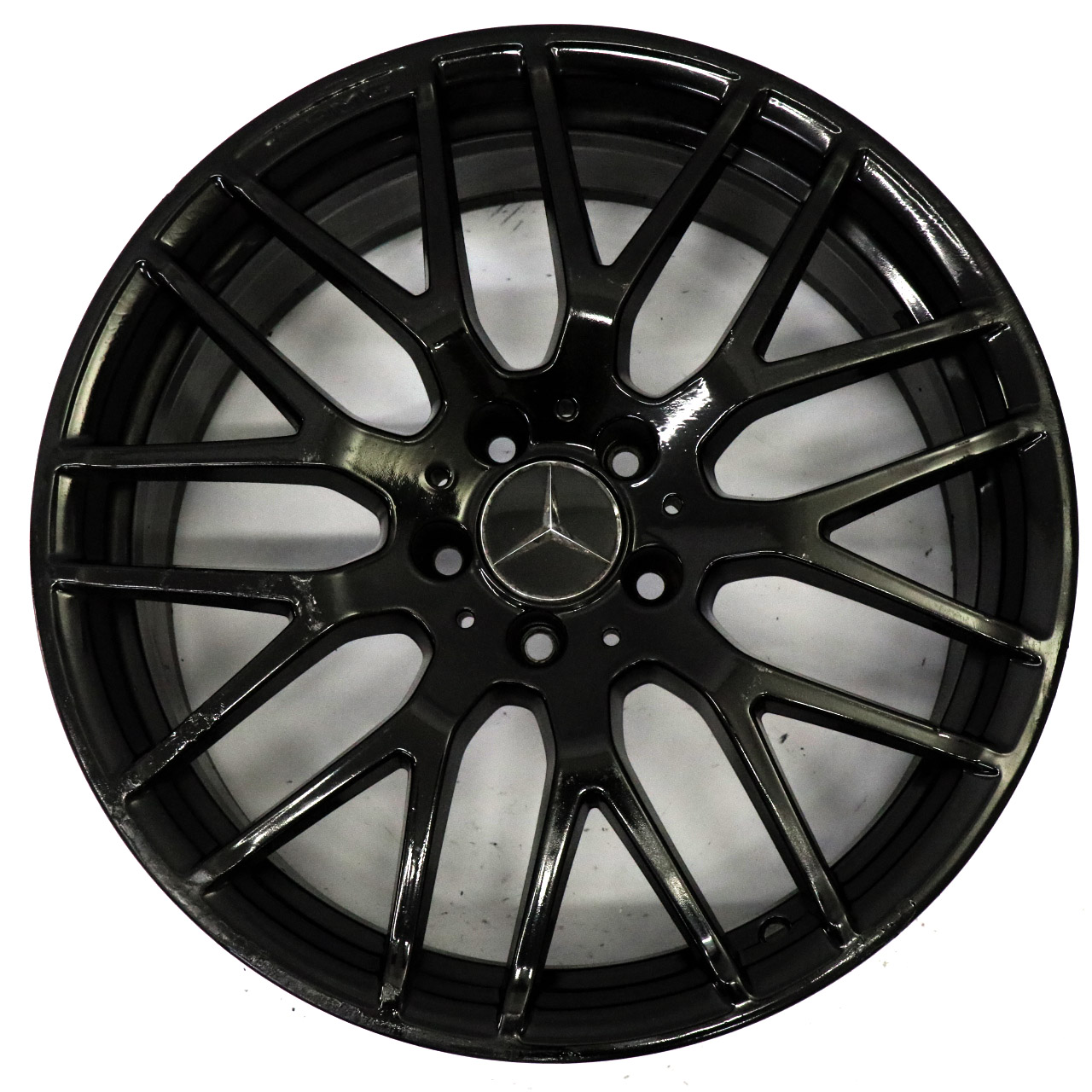 Mercedes C117 W176 Black Alloy Wheel Rim 19" 9 Double Spoke ET:48 8J A1764010900