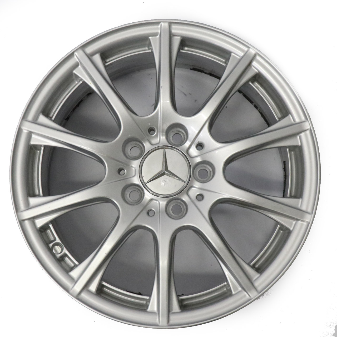 Mercedes W205 Silver Alloy Wheel Rim 16'' 6,5J ET:38 10 Spoke A2054012400