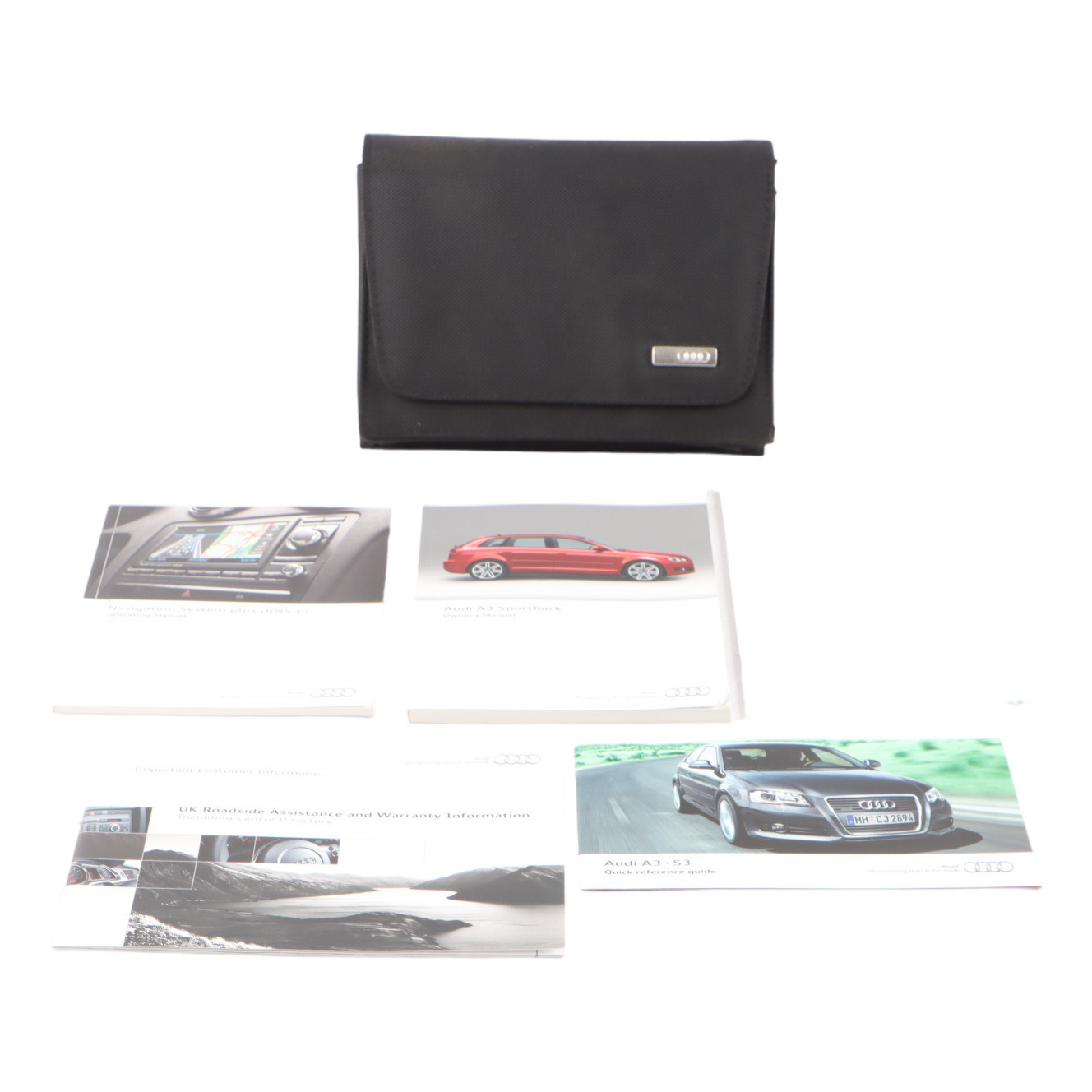 Audi A3 8P Owner's Handbook Manual Service Booklet Pouch Case Wallet Set