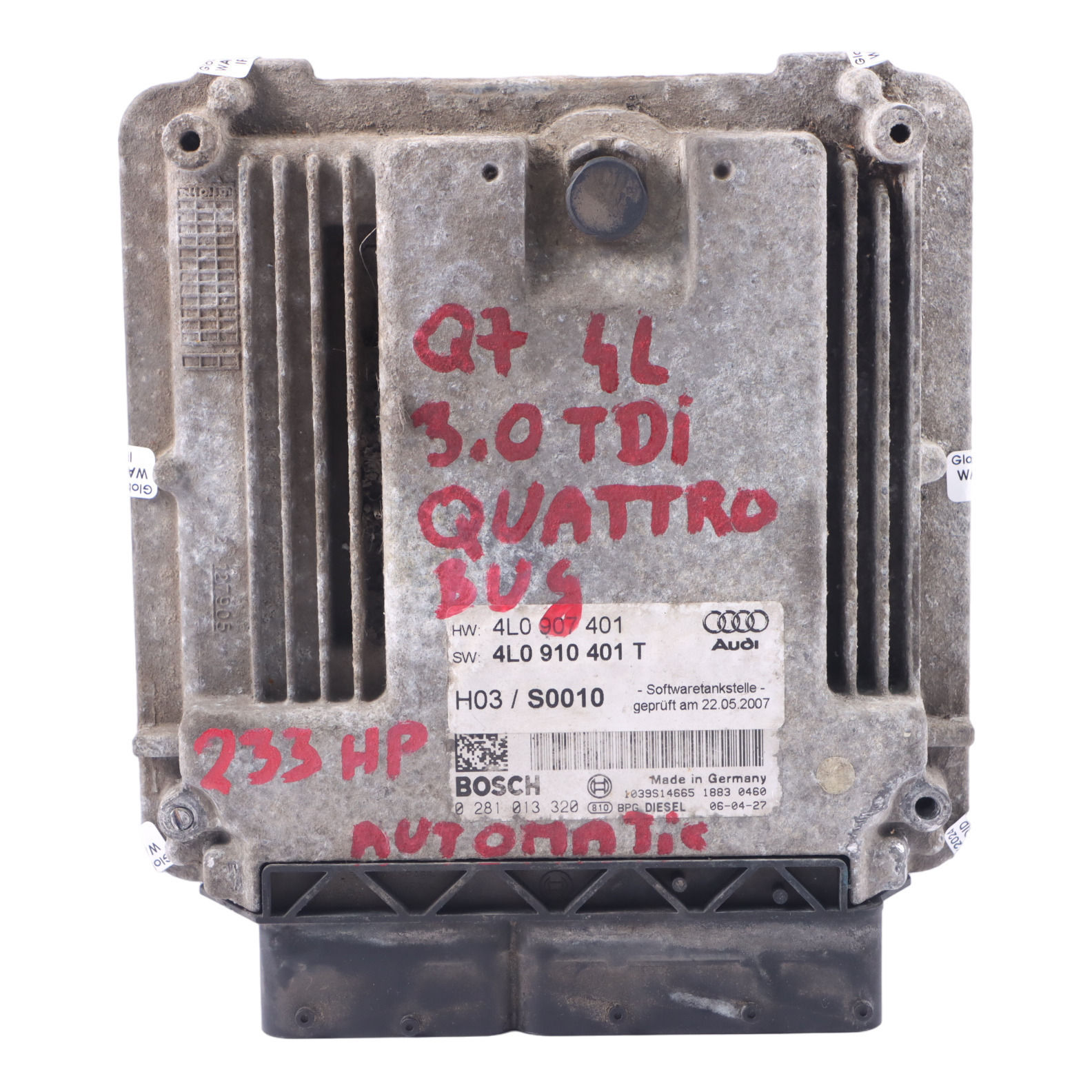 Audi Q7 4L 3.0 TDI BUG 233HP Motor Steuergerät ECU 4L0910401T Automatik