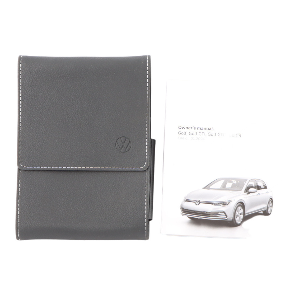 Volkswagen VW Golf Mk8 Owner's Handbook Manual Book Pouch Case Wallet Set