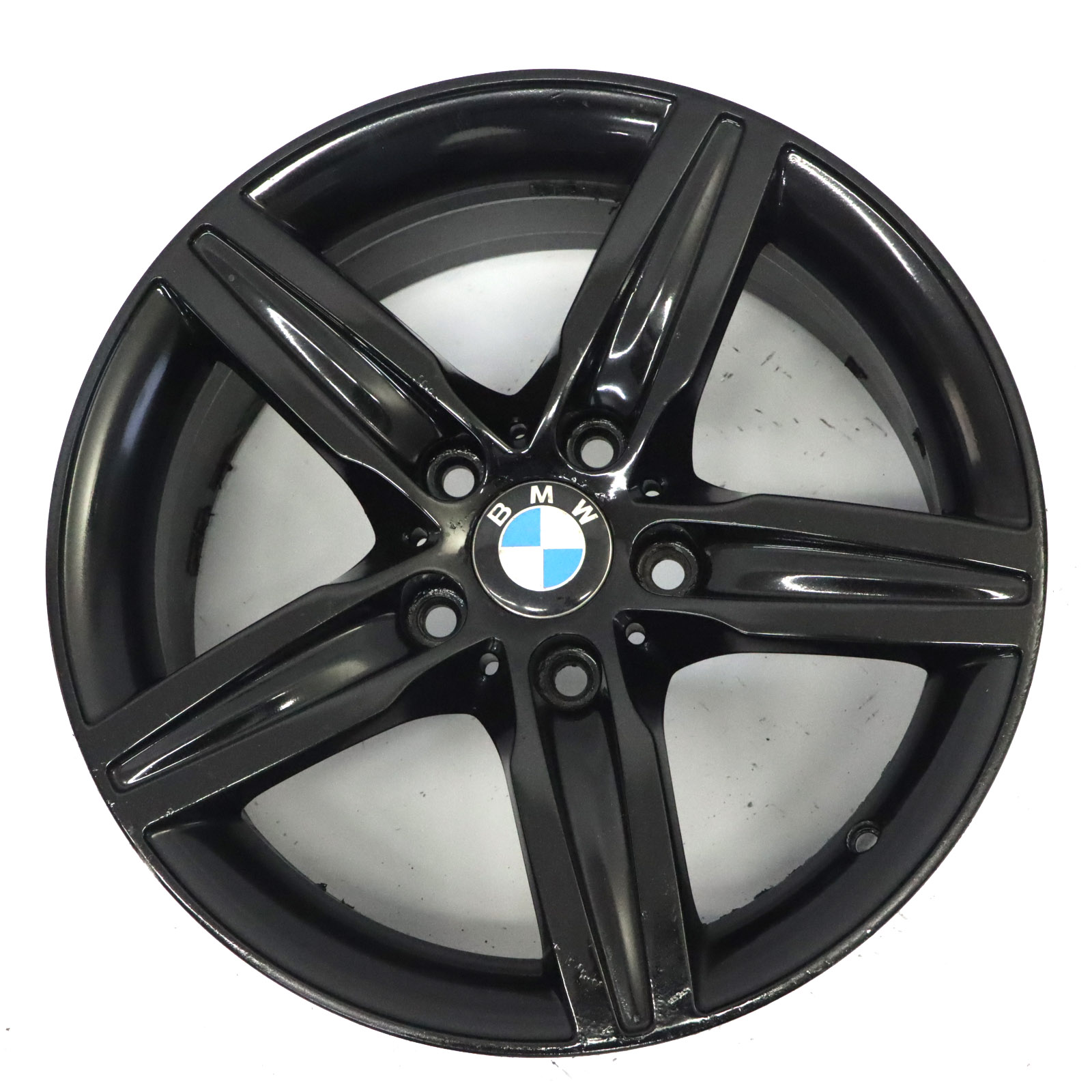 BMW F20 F21 Schwarz Leicht Metall Felge 17" Sternspeiche 379 ET:43 7,5J 6850151