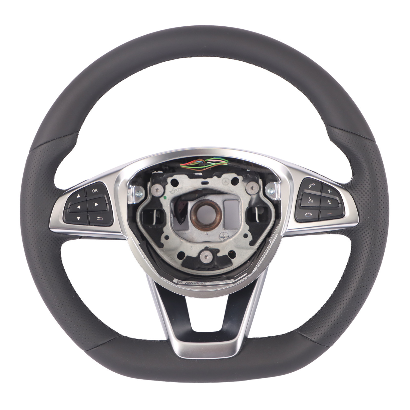 Steering Wheel Mercedes C117 W176 NEW Black Leather Multifunction A0004603303