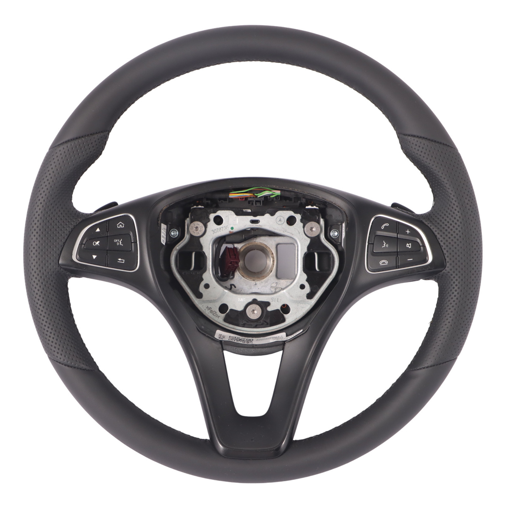 Mercedes W205 Steering Wheel NEW Black Leather Multifunction Paddle Shift