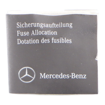 Mercedes W176 Map Card Fuse Box Grouping Diagram A2465849100