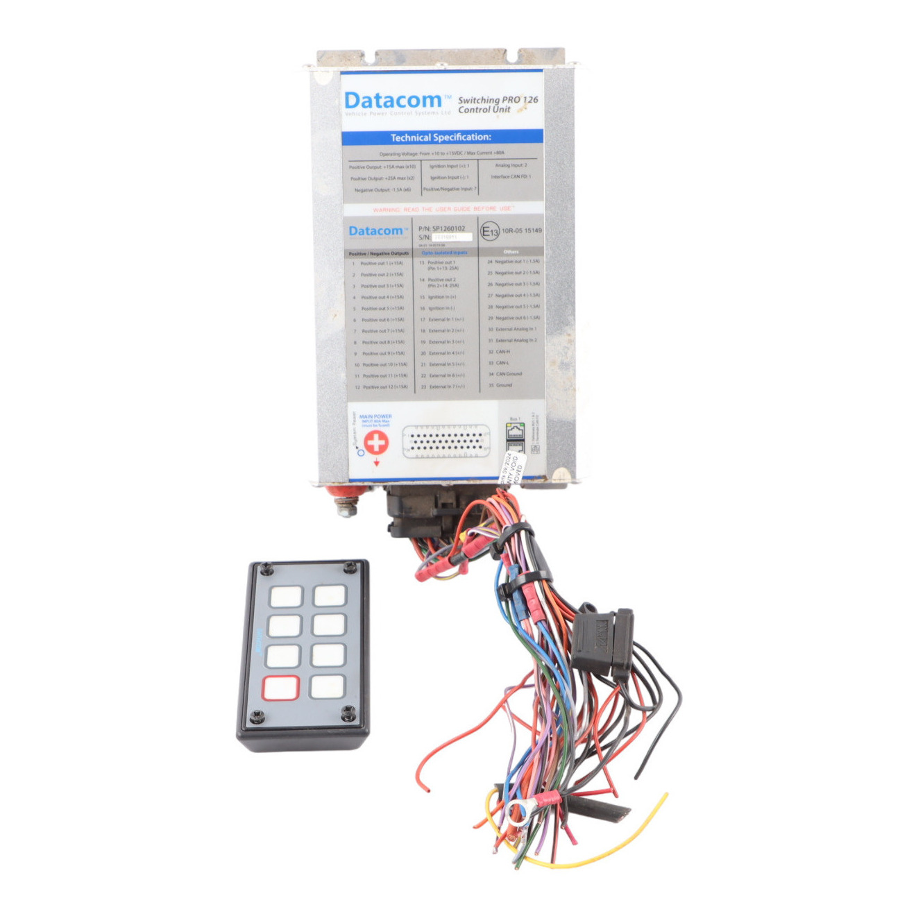 DATACOM Switching Pro 126 Programmable Vehicle Power Control System 7+1 Keypad