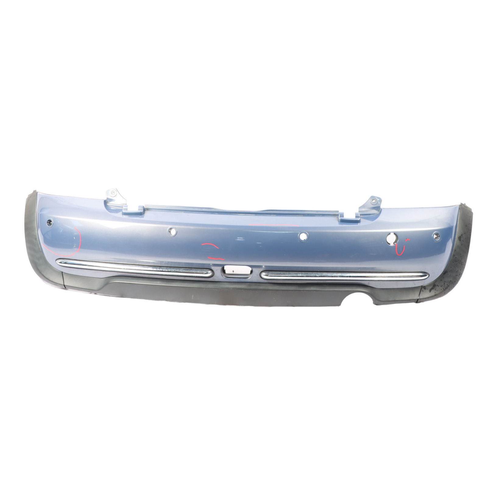 Mini R52 Rear Bumper Cabrio Complete PDC Trim Panel Cool Blue Metallic - A27