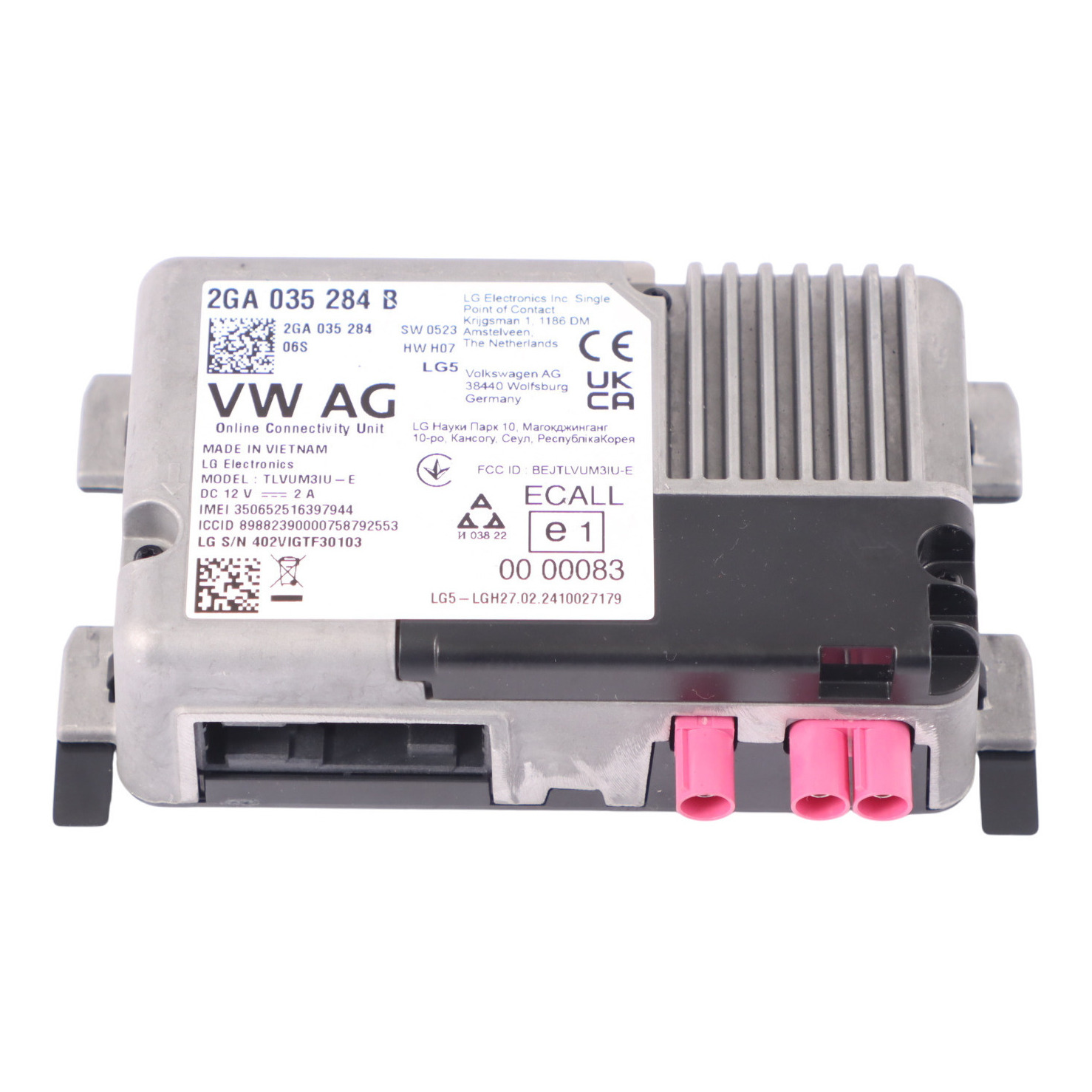 Audi Q2 GA Online Services Steuermodul ECU Einheit 2GA035284B