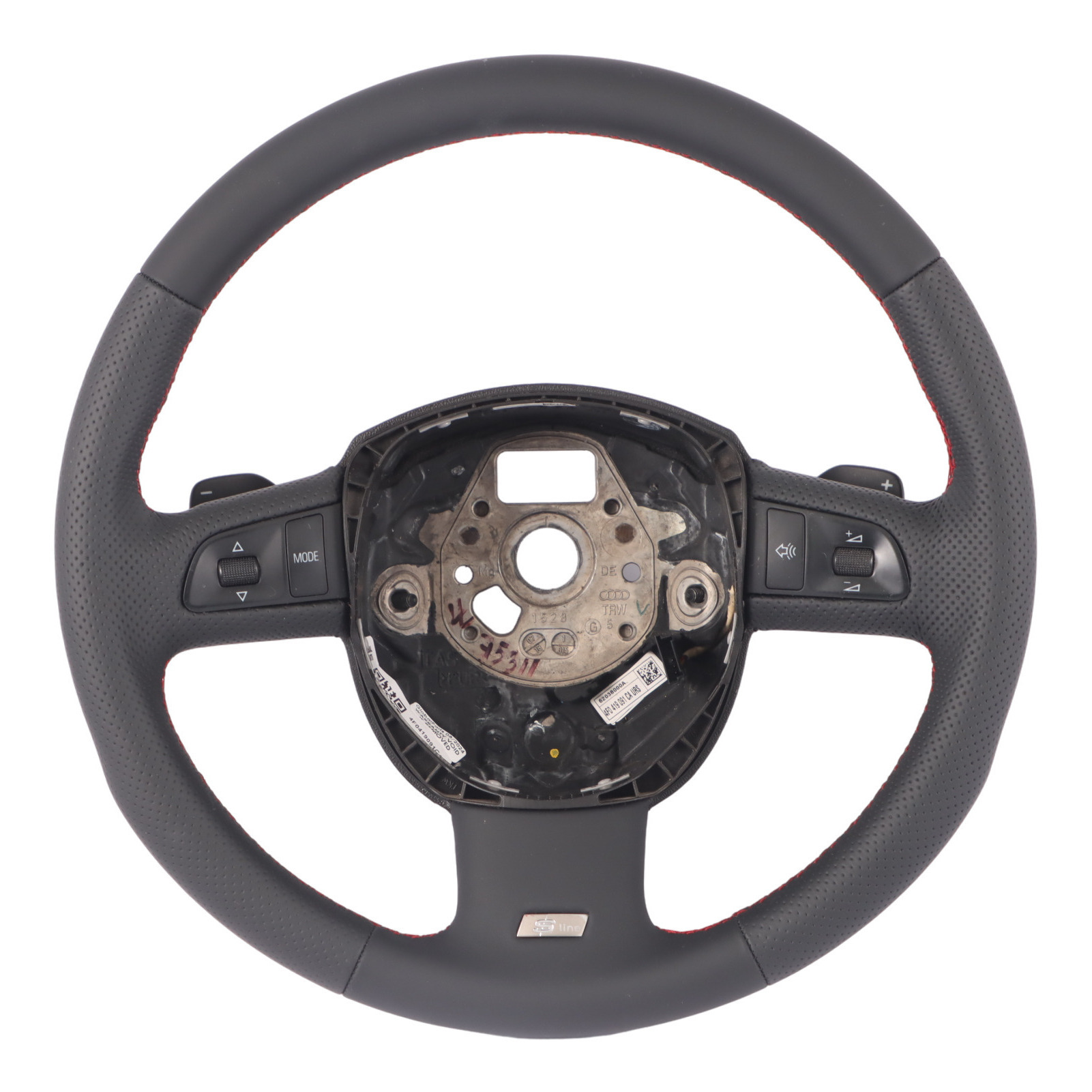 Steering Wheel Audi A6 C6 Q7 4L S Line NEW Black Leather Paddles 4F0419091CA