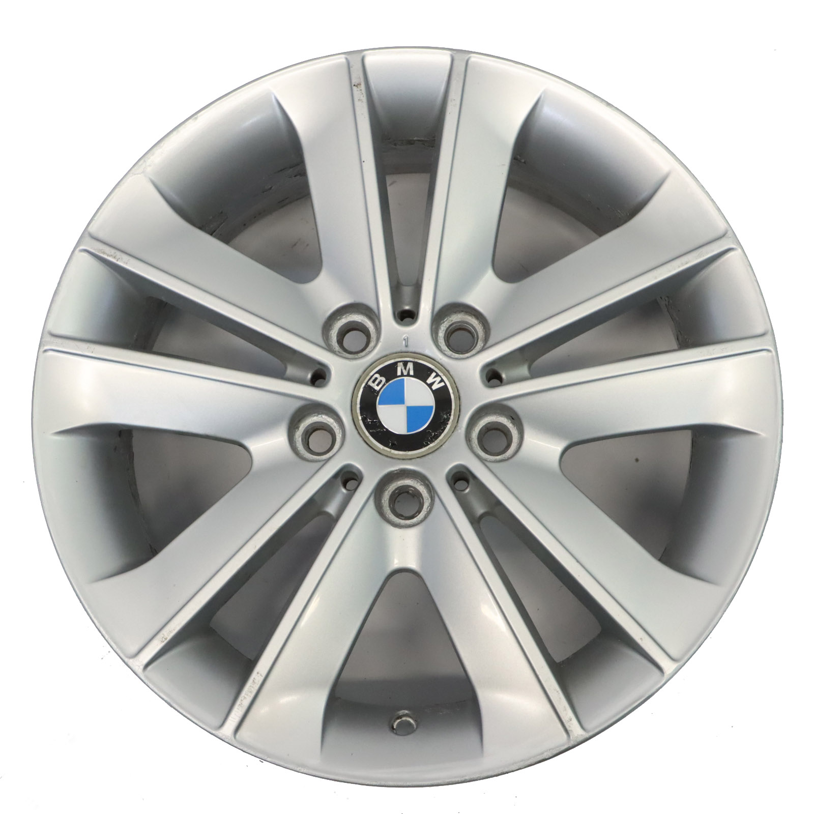 BMW E81 E82 E87 E88 Silver Wheel Alloy Rim 17" V-spoke 141 7J ET:47