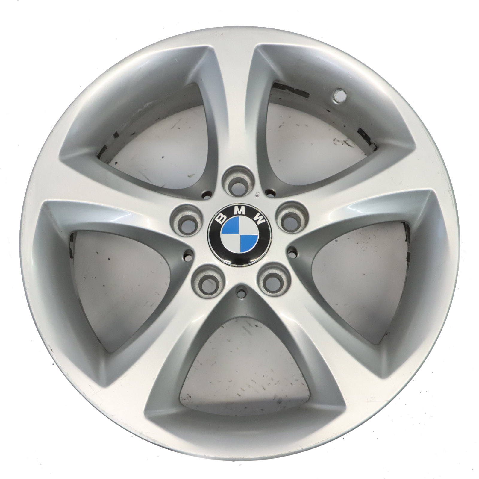 BMW E81 E82 E87 E88 Silver Wheel Alloy Rim 17" Star Spoke 256 ET:47 7J 6778219