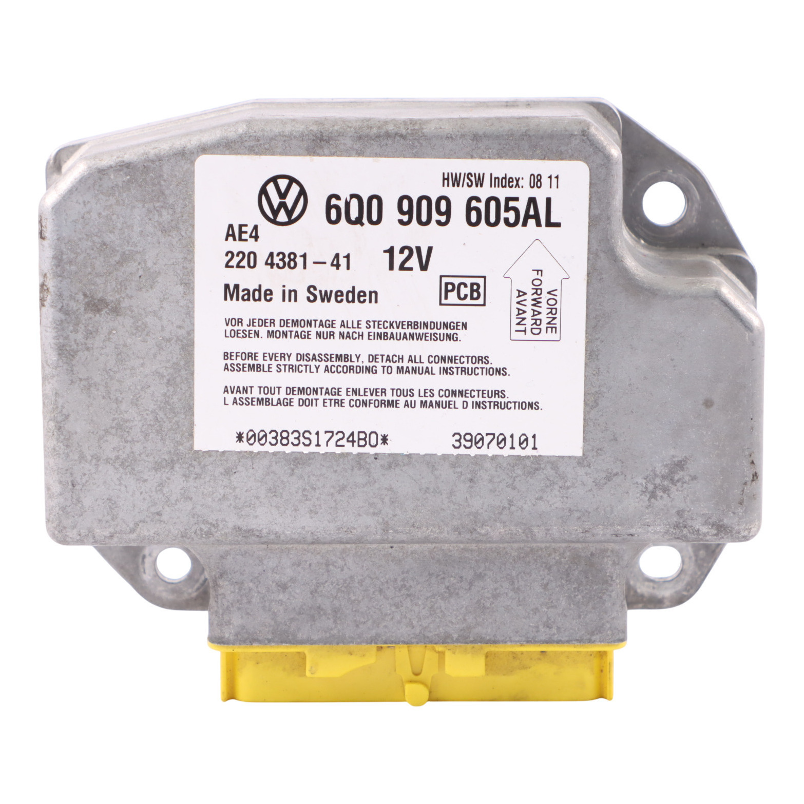 Volkswagen New Beetle Luftmodul Steuergerät Sensor ECU 6Q0909605AL