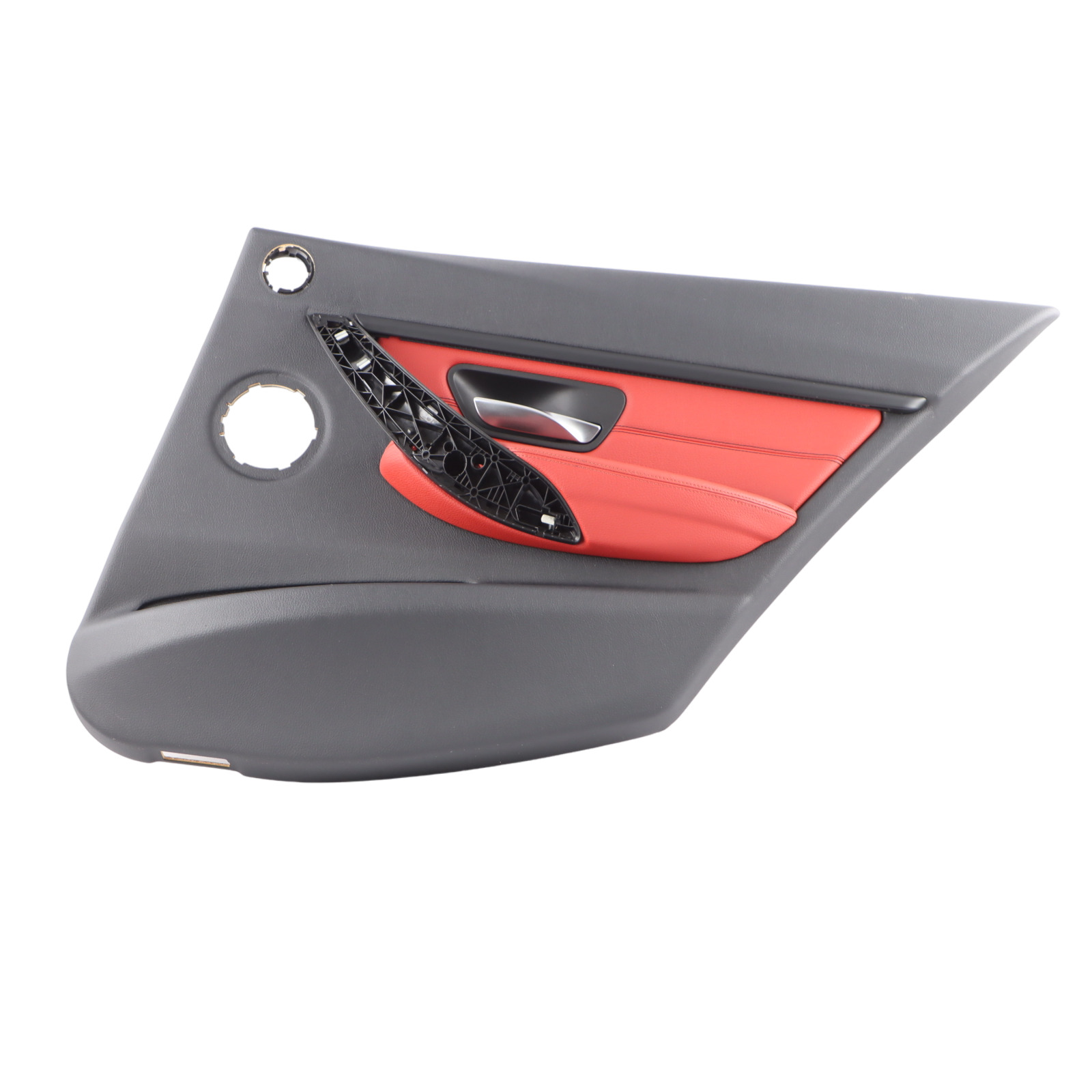 Door Card BMW F30 F31 Rear Right O/S Lining Panel Cover Leather Korall Rot Black