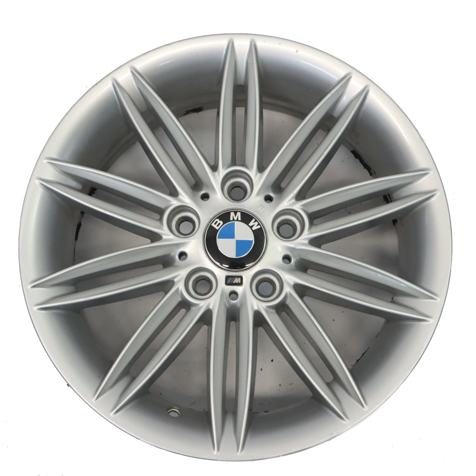 BMW E81 E82 E87 E88 Silver Wheel Alloy Rim 17" 7J ET:47 M Double Spoke 207